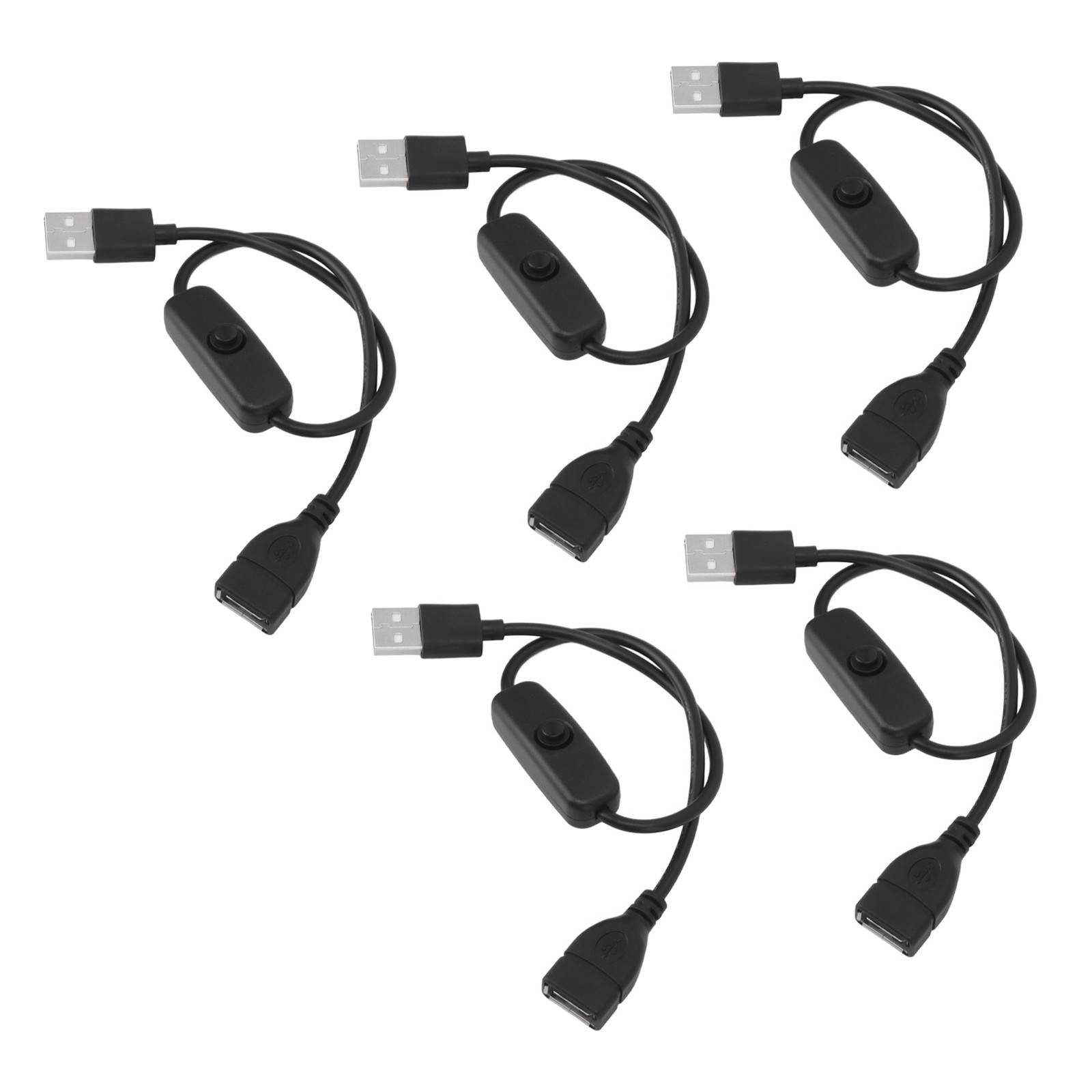 NEW 5PCS USB Extension Cable With ON Off Switch Male To Female Cable For Driving