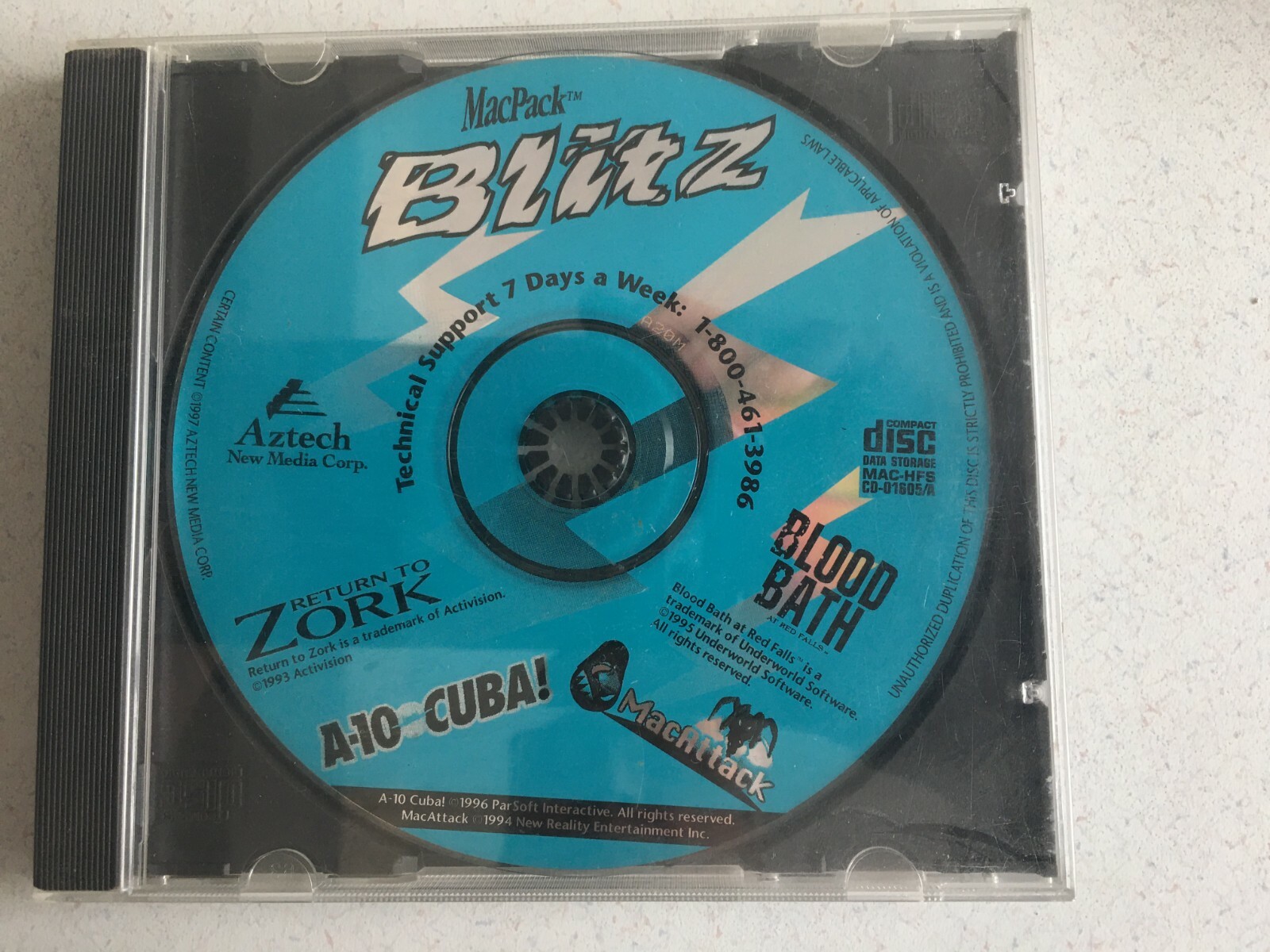 MacPack Blitz Macintosh Game Return To Zork , A-10 Cuba, BloodBath, MacAttack