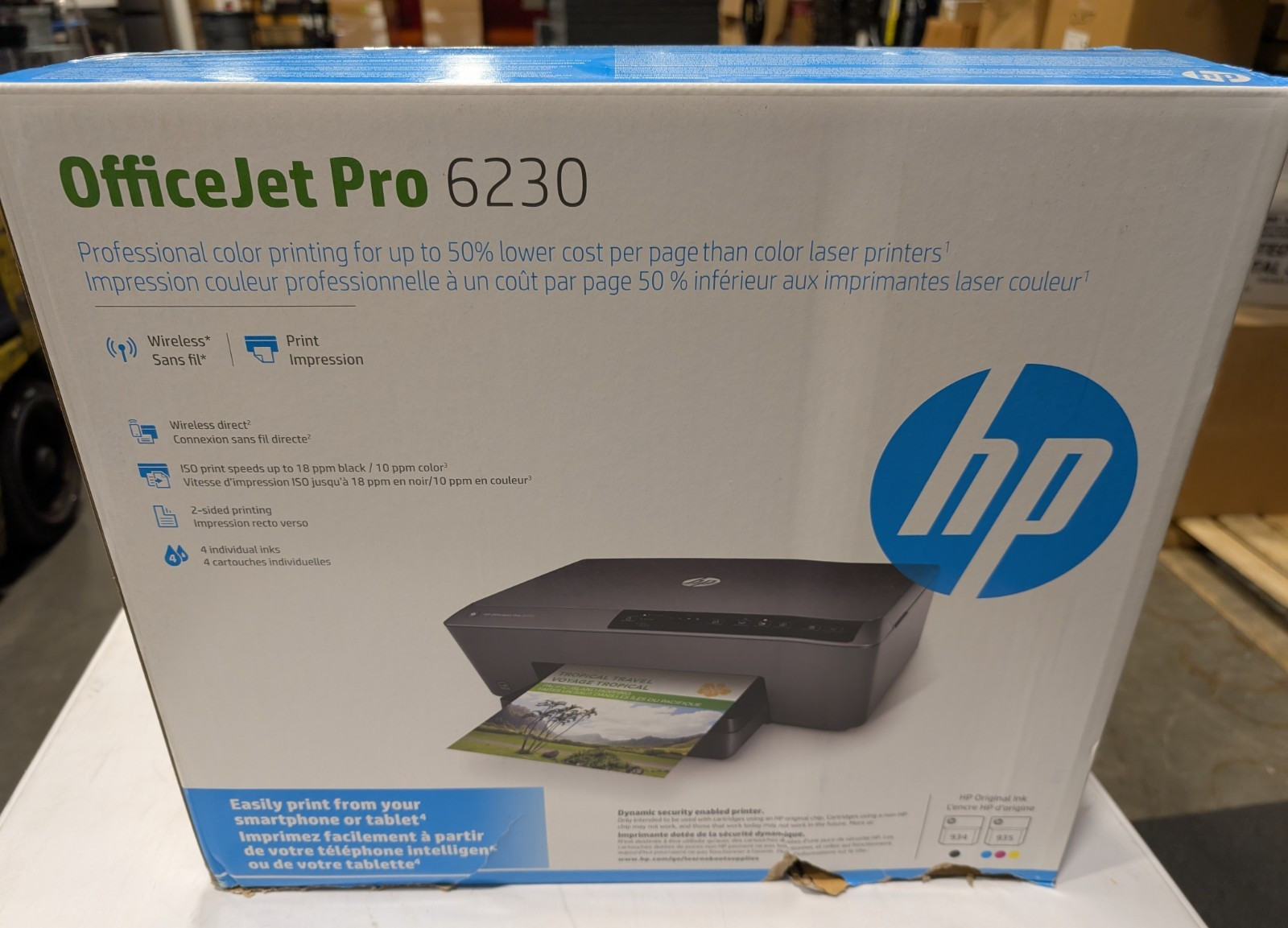 HP OfficeJet Pro 6230 Wireless Color Inkjet Printer Duplex BOX DAMAGED