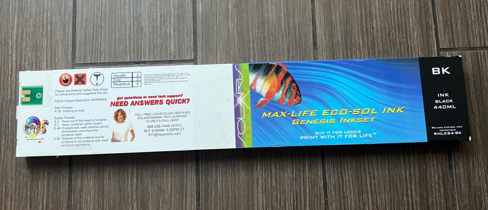 Solaris Max Life Eco-Sol 440 ml Black for Roland Eco Sol Max RMLES4-MG