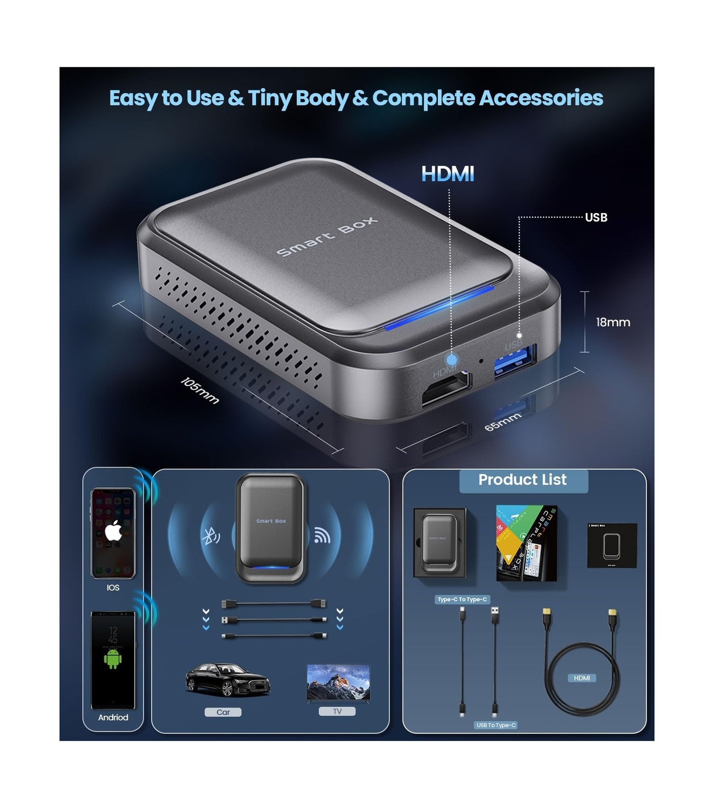Magic Box 4.0, Magic Box for Car with Google Play/Netflix/YouTube/Google Map,…