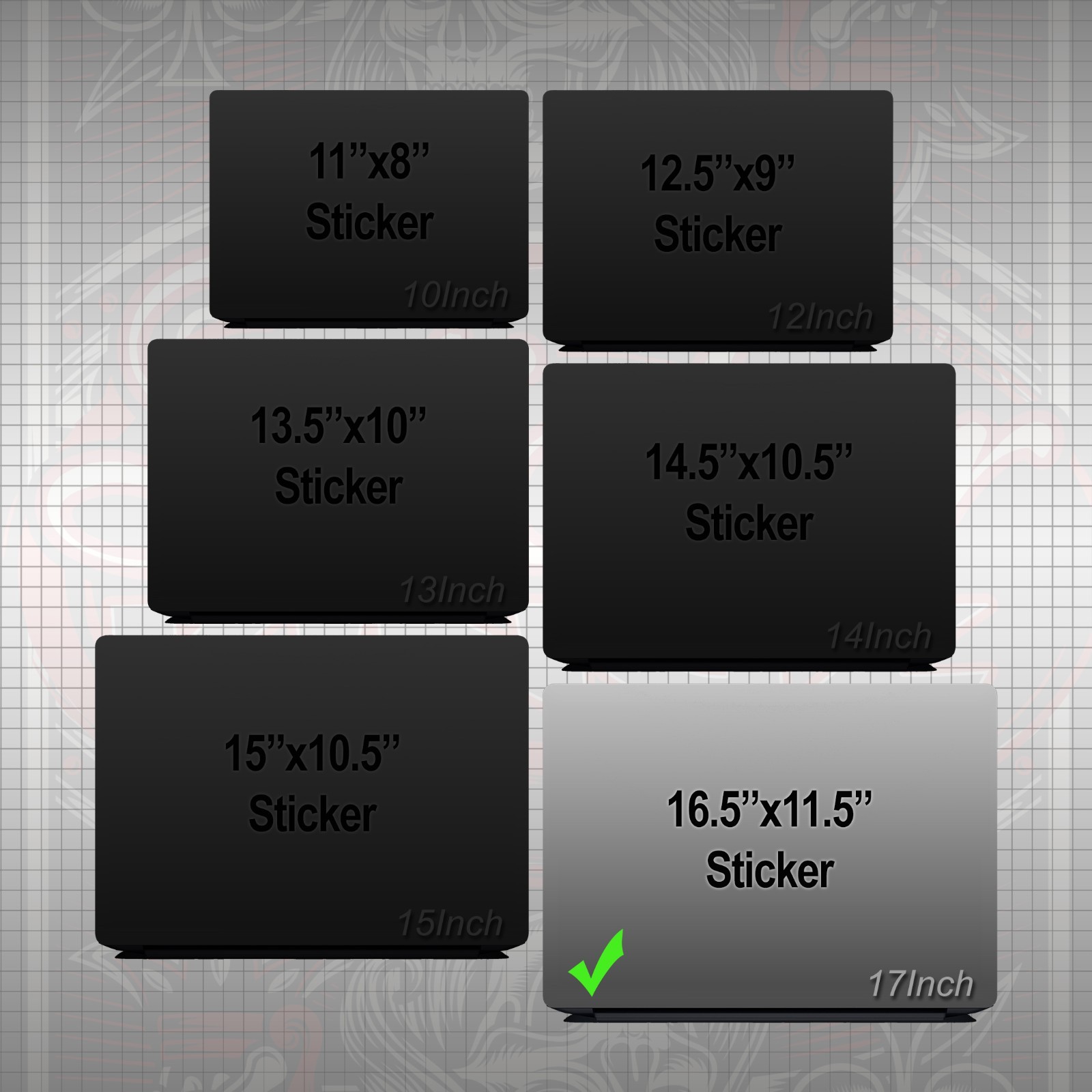 Upload Your Image Laptop Skin Vinyl Sticker for 10 to 17 Inch Tablets Customized