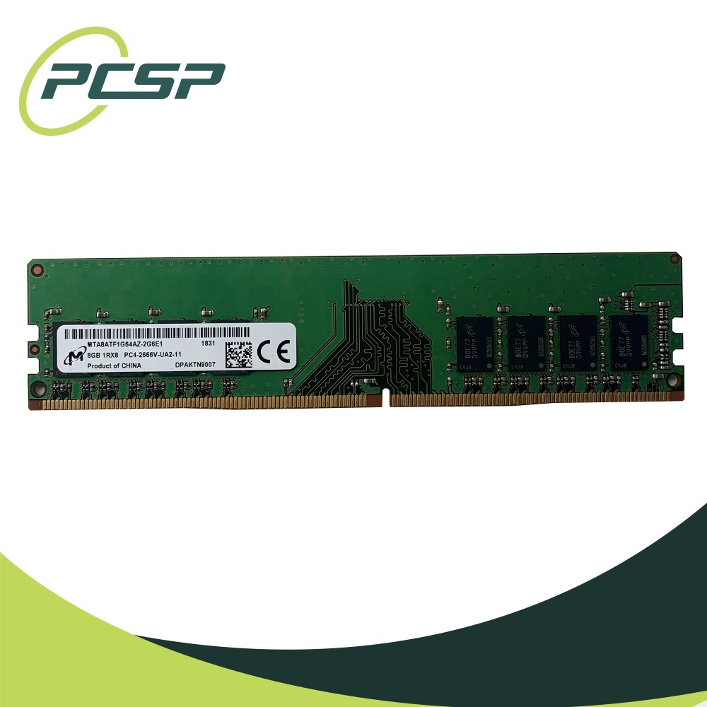 Micron 8GB PC4-2666V-U 1Rx8 DDR4 UDIMM Unbuffered RAM MTA8ATF1G64AZ-2G6E1