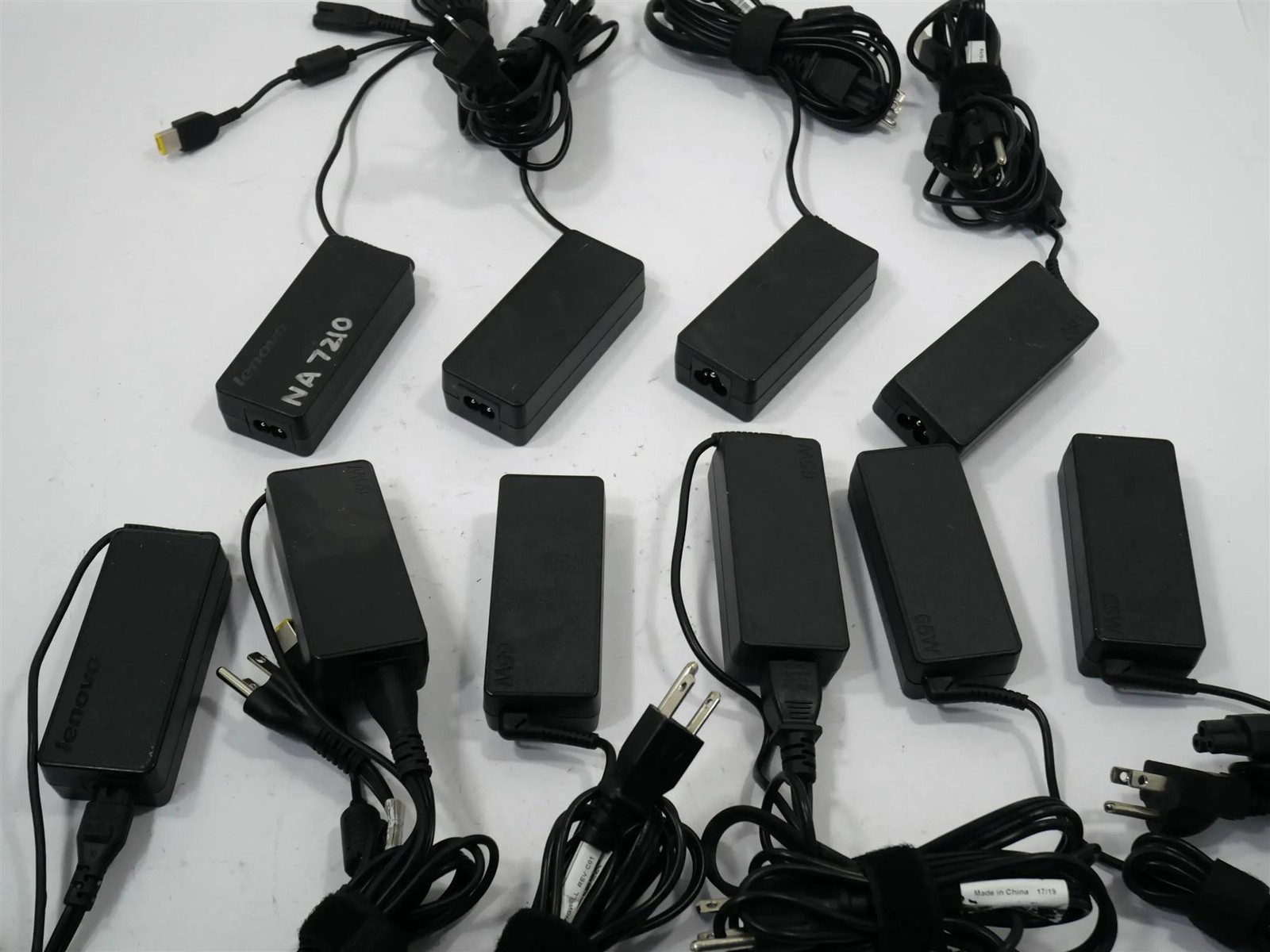 Lot of 10 Lenovo AC charger 20V/3.25A/65W – Free Shipping