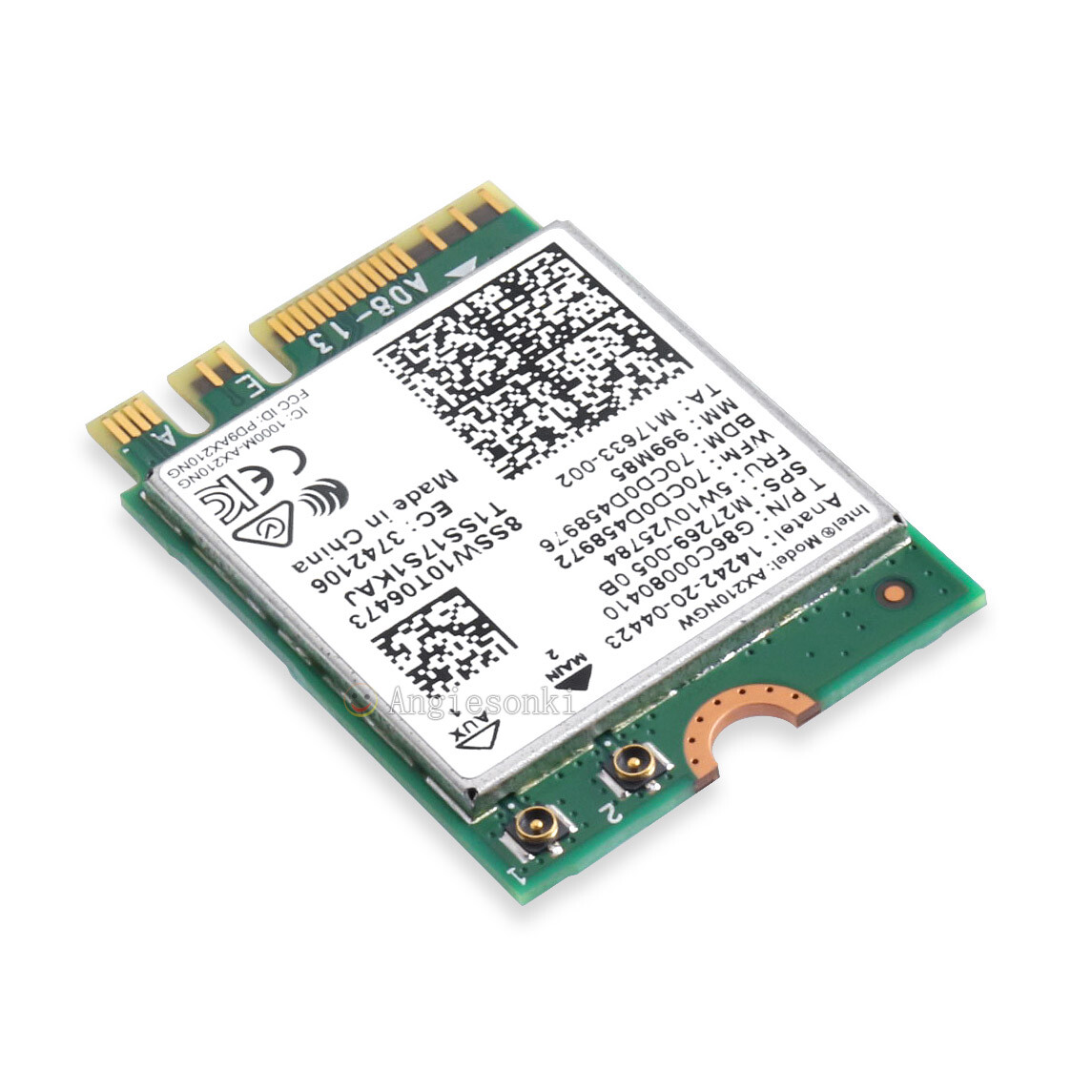 Intel AX210 Dual Band Bluetooth 5.2 Wifi 6E M.2 Card 3000Mbps Network Adapter