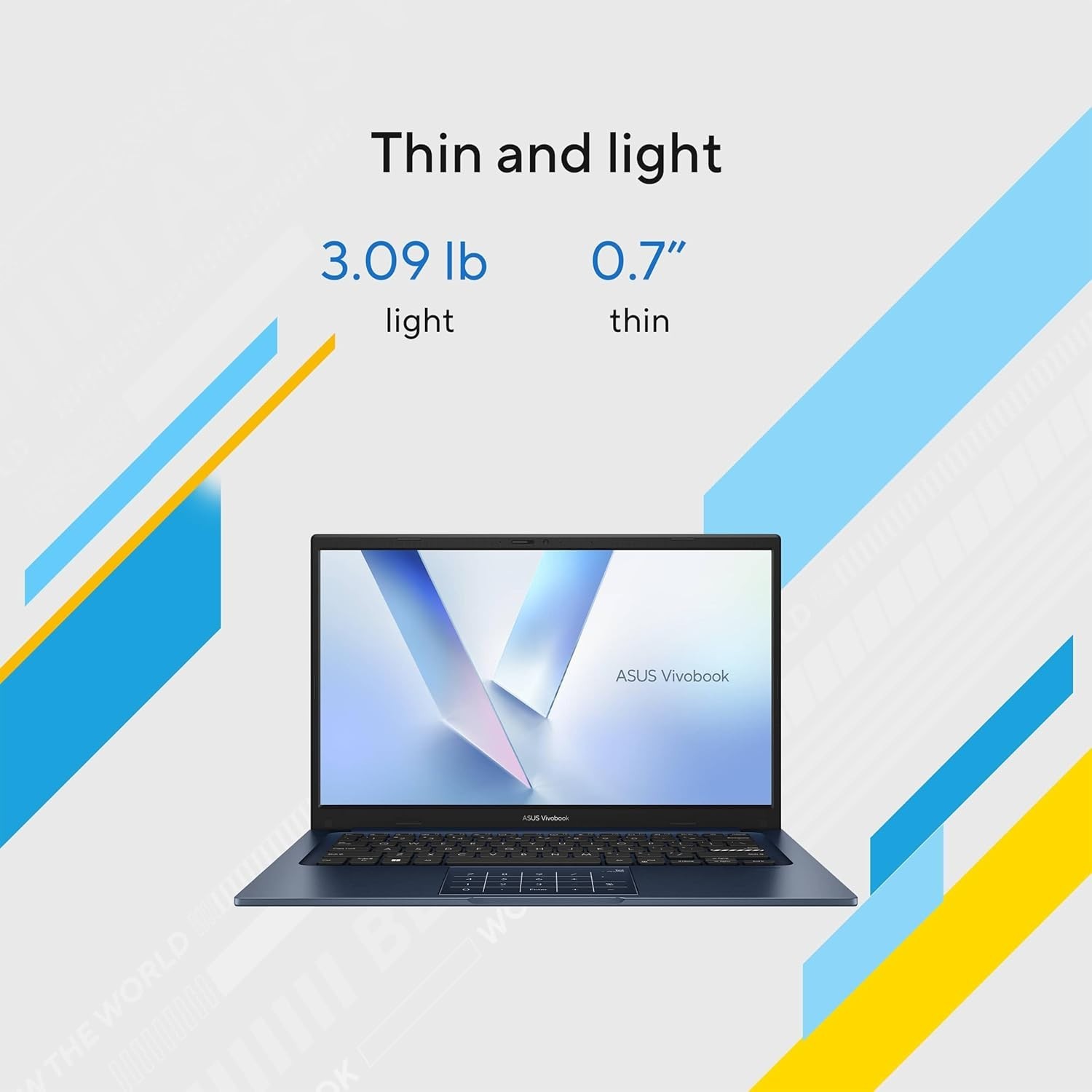 NEW Asus Notebook 14″ Quiet Blue Laptop – Intel Core 5 – 8GB RAM – 256GB SSD