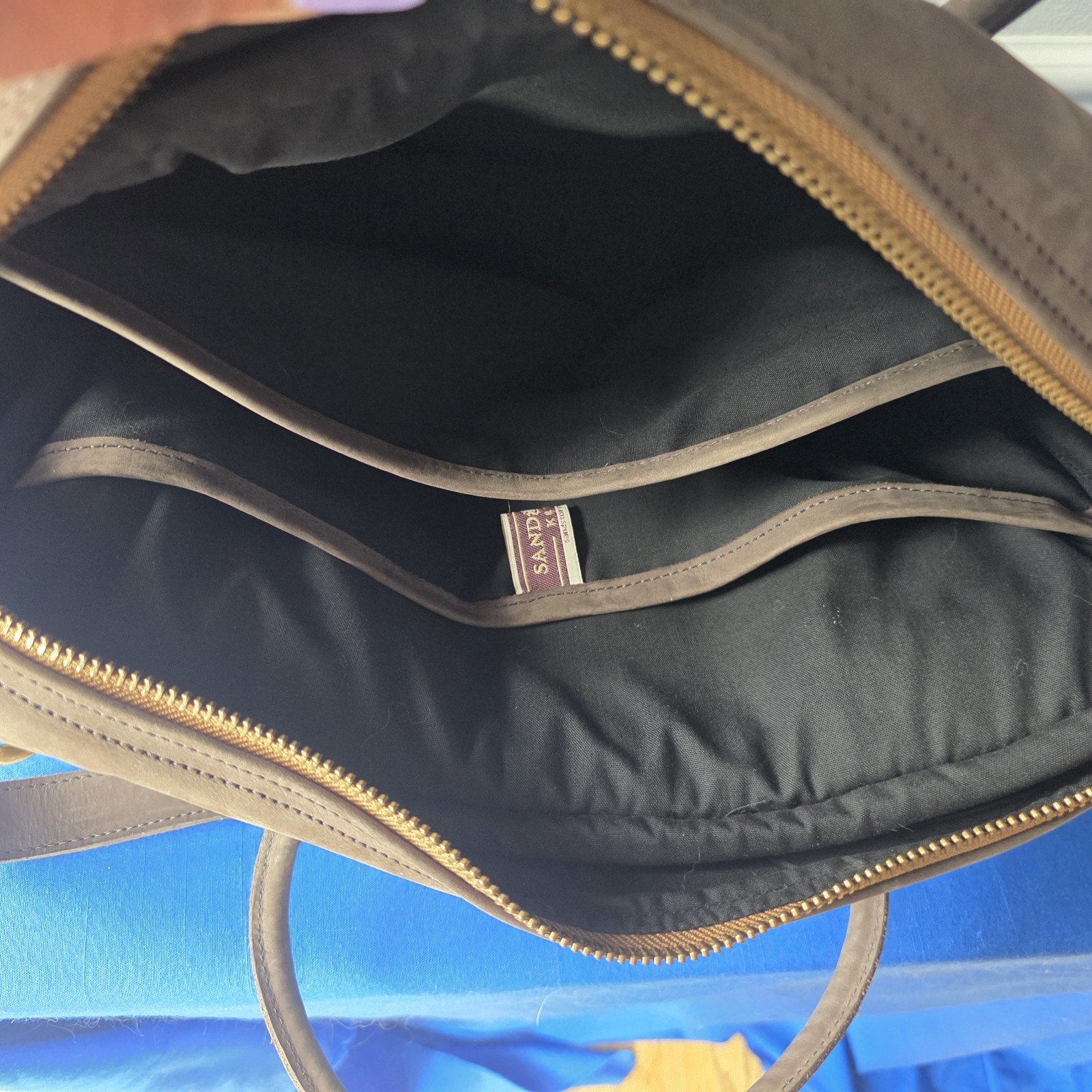 Sandstorm Kenya Mocha Pull Up Leather Laptop Work Bag Webster Sylvester