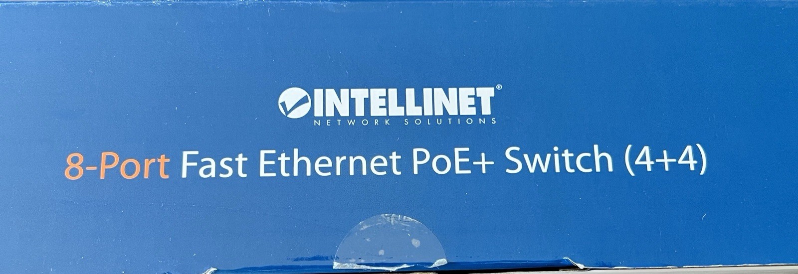 Intellinet 8-Port PoE+ Switch 561075 Fast Ethernet 4+4 New Open Box Complete