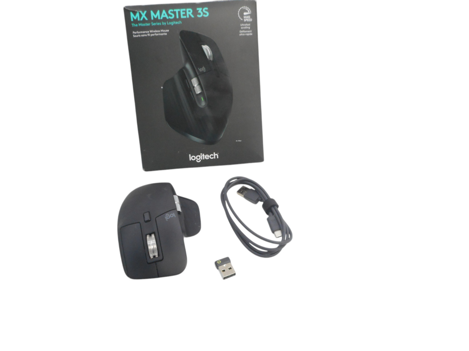 Logitech MX Master 3S Wireless Mouse – Black Graphite – Wireless Bluetooth,.