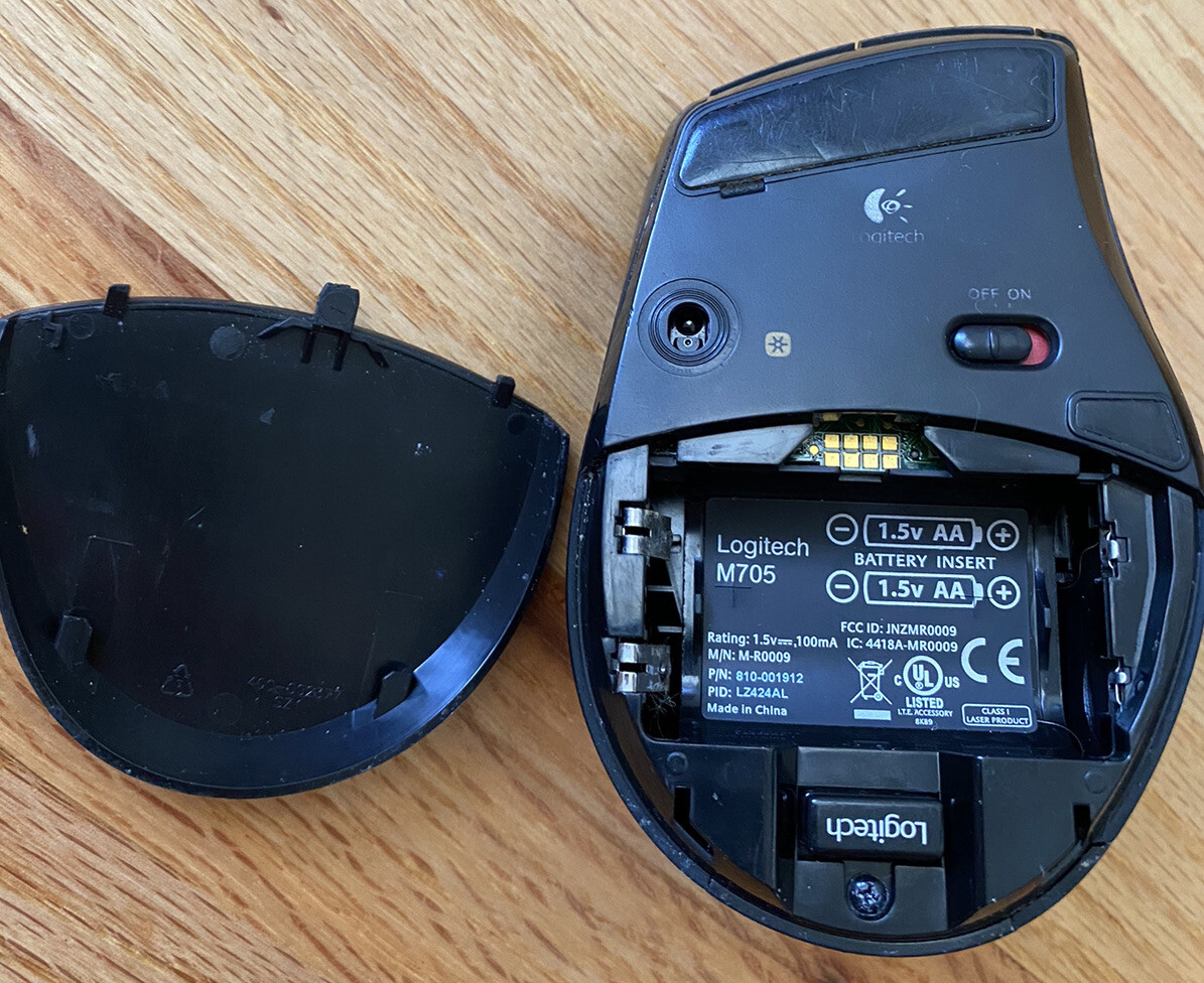 Logitech Marathon M705 Wireless Laser Mouse with Unifying Receiver Black Scroll