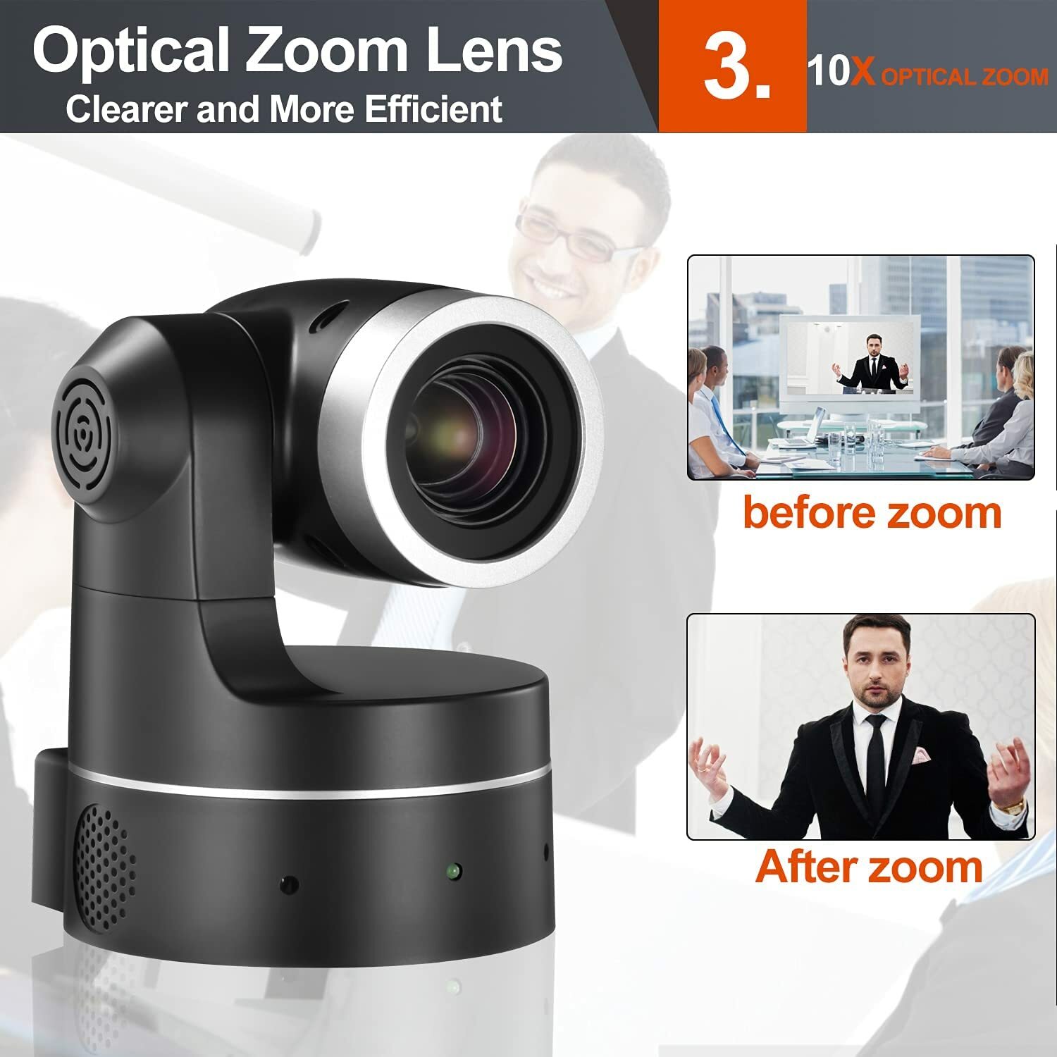 Video Conference Camera System Hd 1080p 10x Optical Zoom USB Ptz Camera Compatib