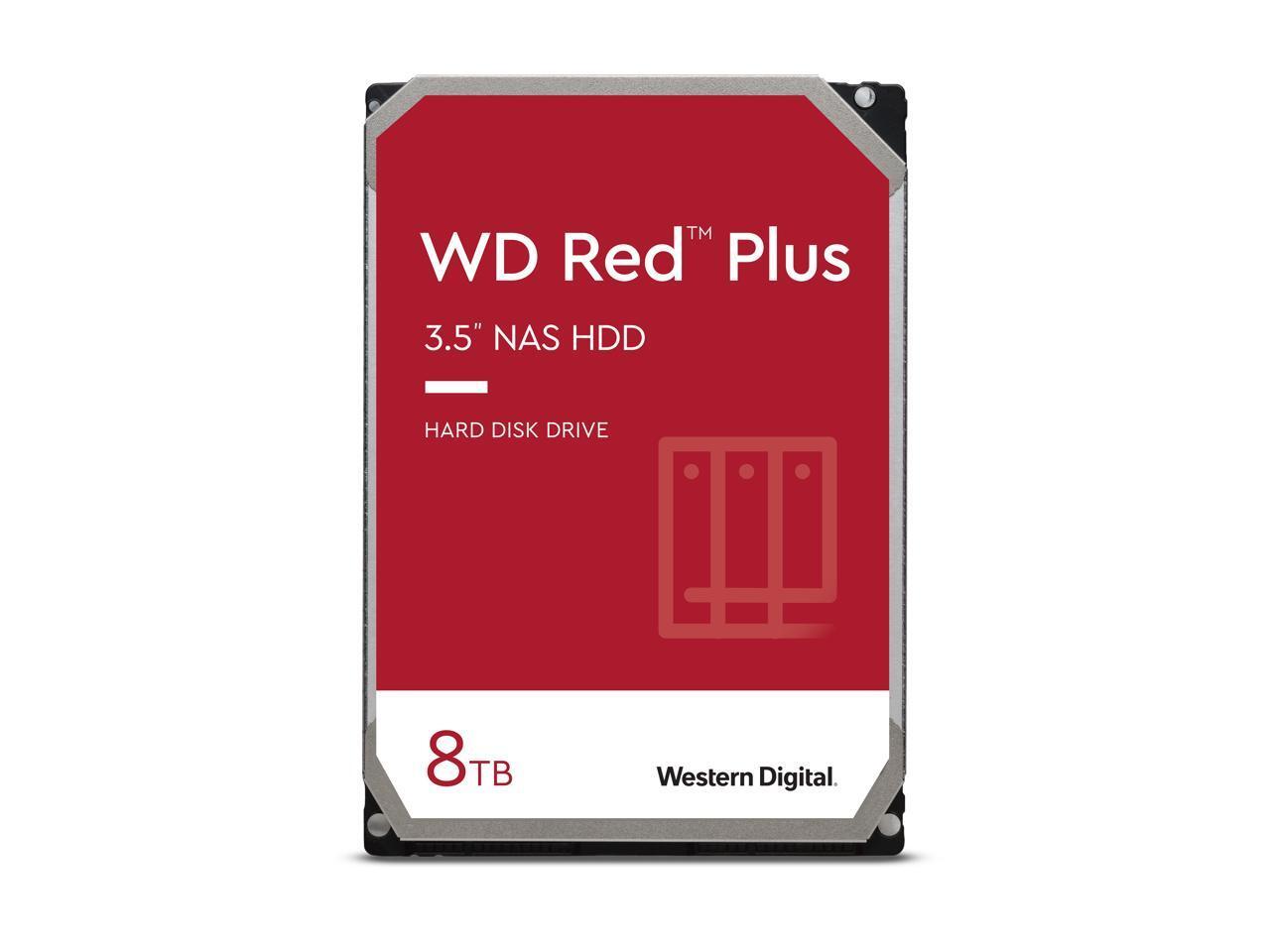 WD Red Plus 8TB Hard Drive 3.5″ Internal HDD (SATA/600) 5640rpm NAS
