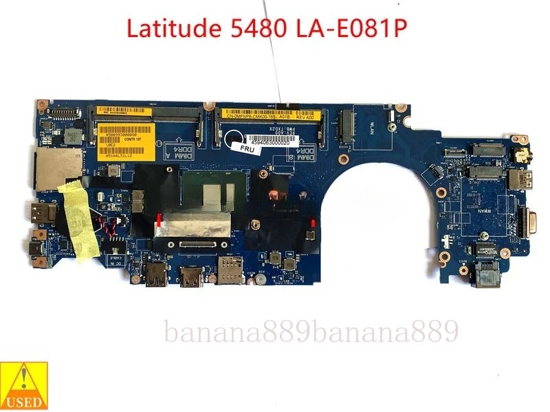 LA-E081P For Dell Latitude 5480 Motherboard 3965U i3-7100U i5-7300U i7-7600U CPU