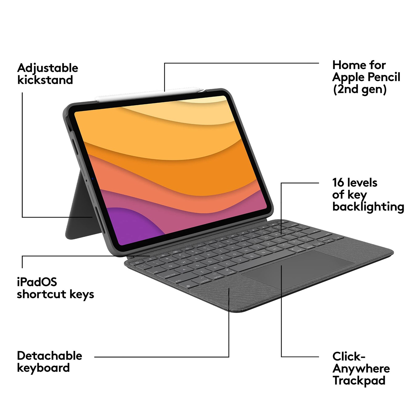 Logitech Combo Touch Keyboard Case for iPad Air 4th/5th Gen