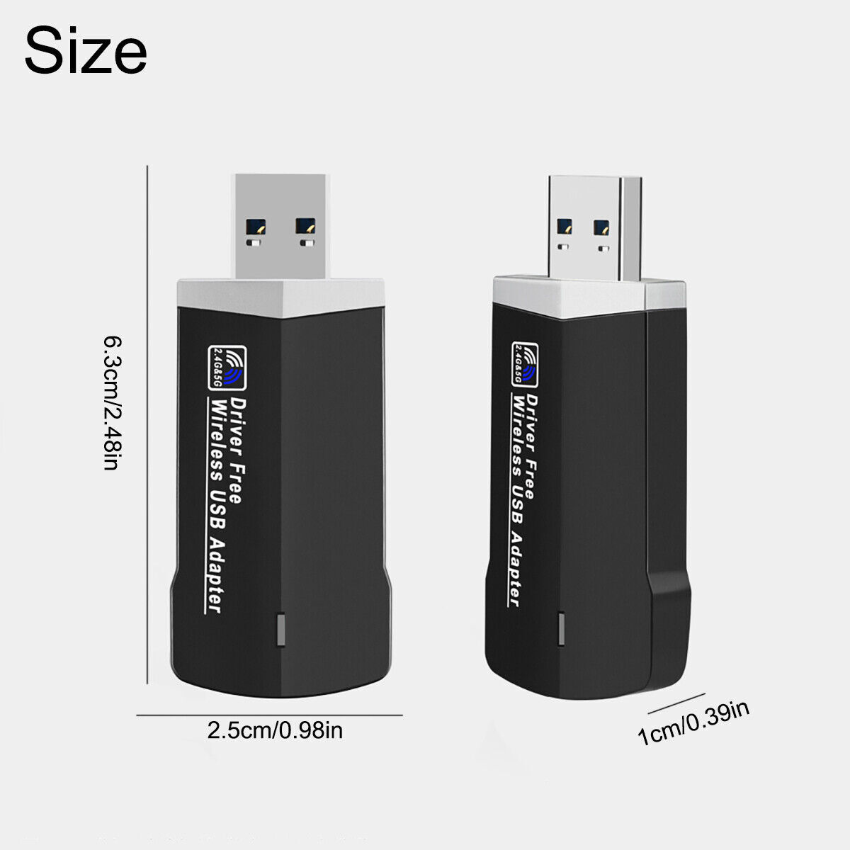 1300Mbps WiFi USB Wireless Network Receiver 2.4/5G Dual-Band Win10 11 Drive Free