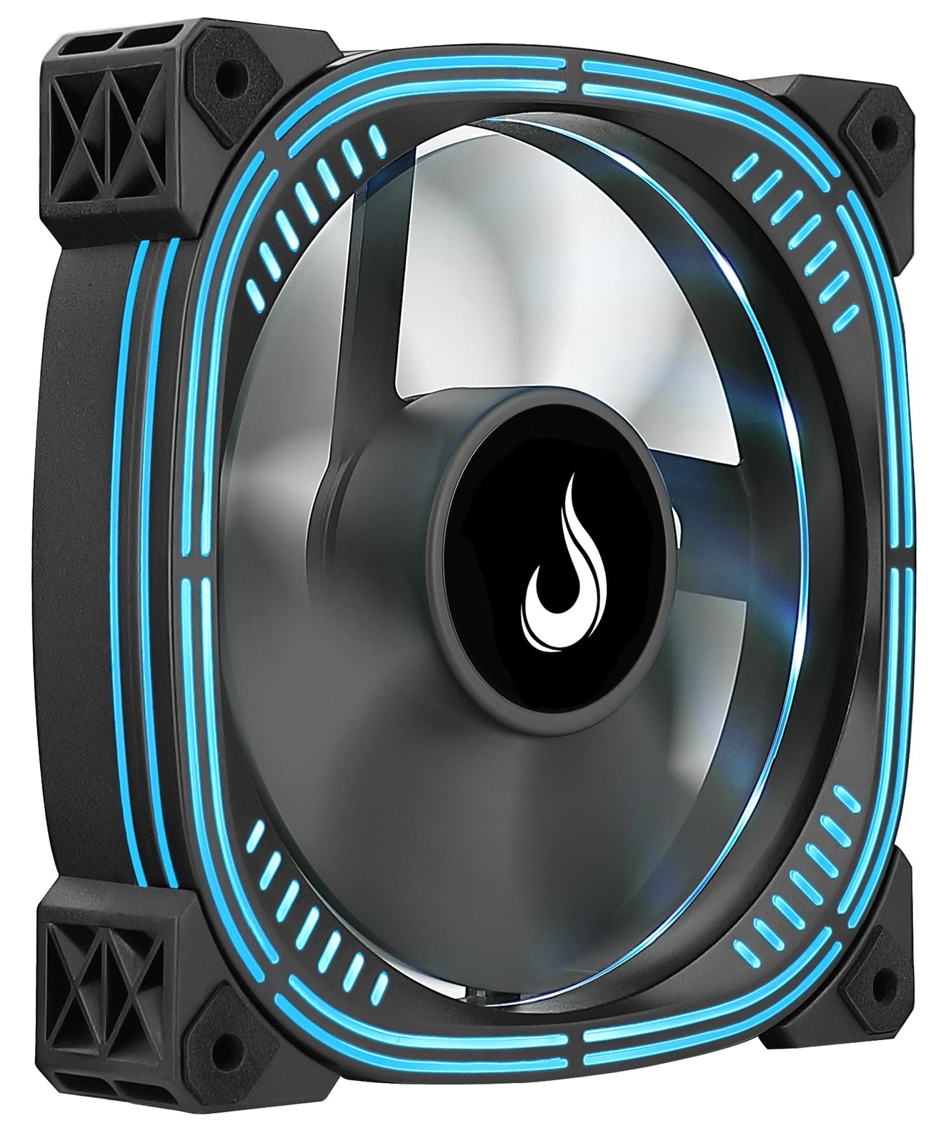 120mm RGB PC Case Fan 1500 RPM Silent Hydraulic Bearing Motherboard Sync – Black