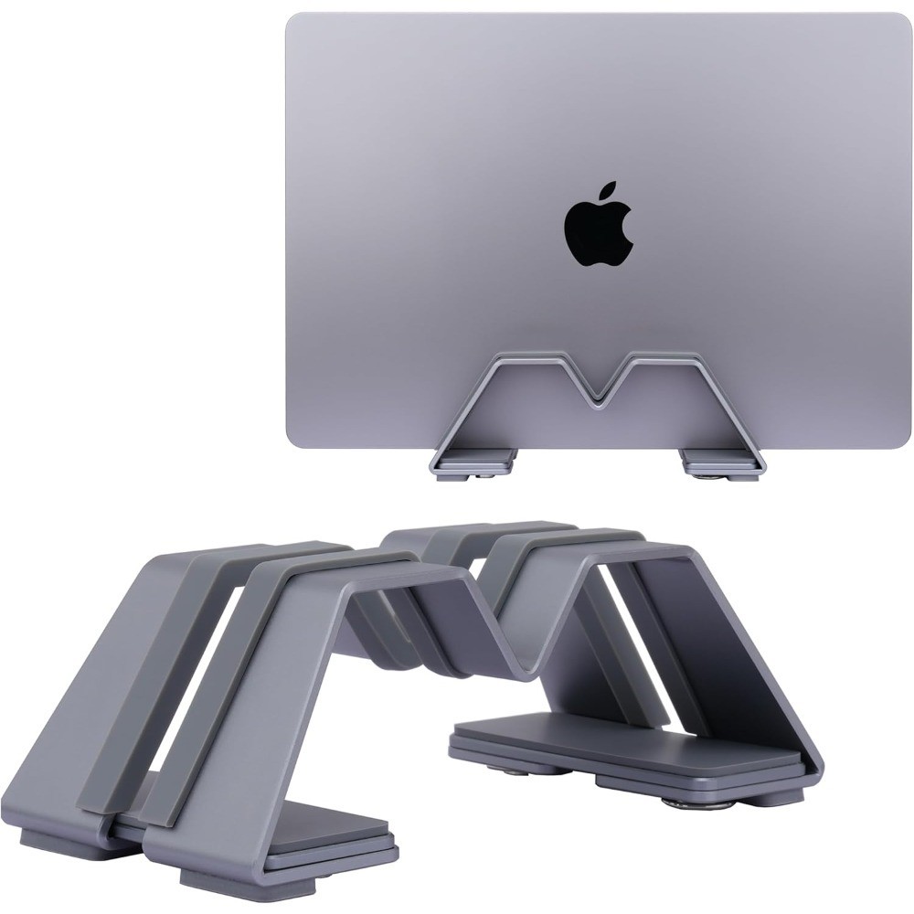 Adjustable Vertical Laptop Stand – Aluminum, Universal Fit for All Laptops