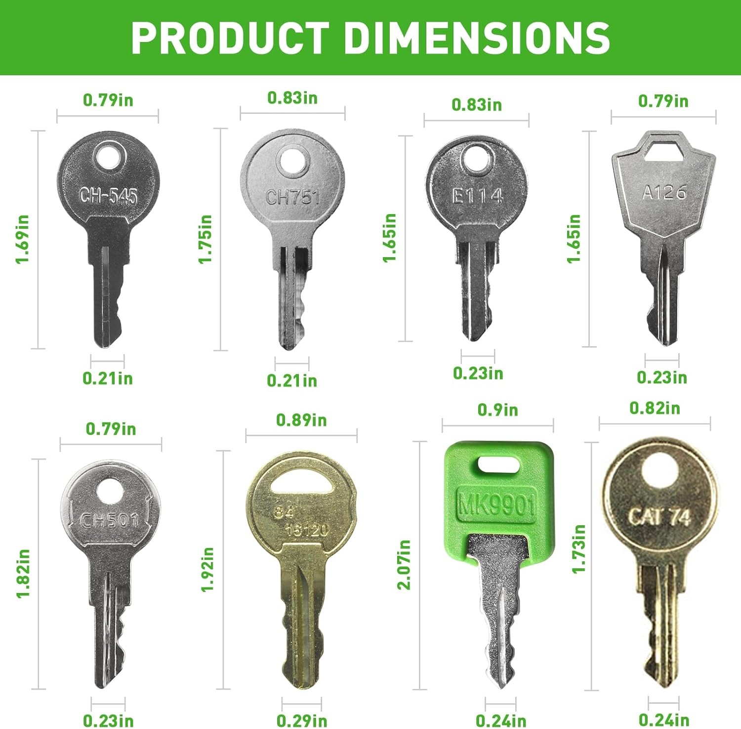 8 Pentesting Master Key Set, MK9901 CH751 CH501 CH545 A126 84 16120 E114 CAT 74