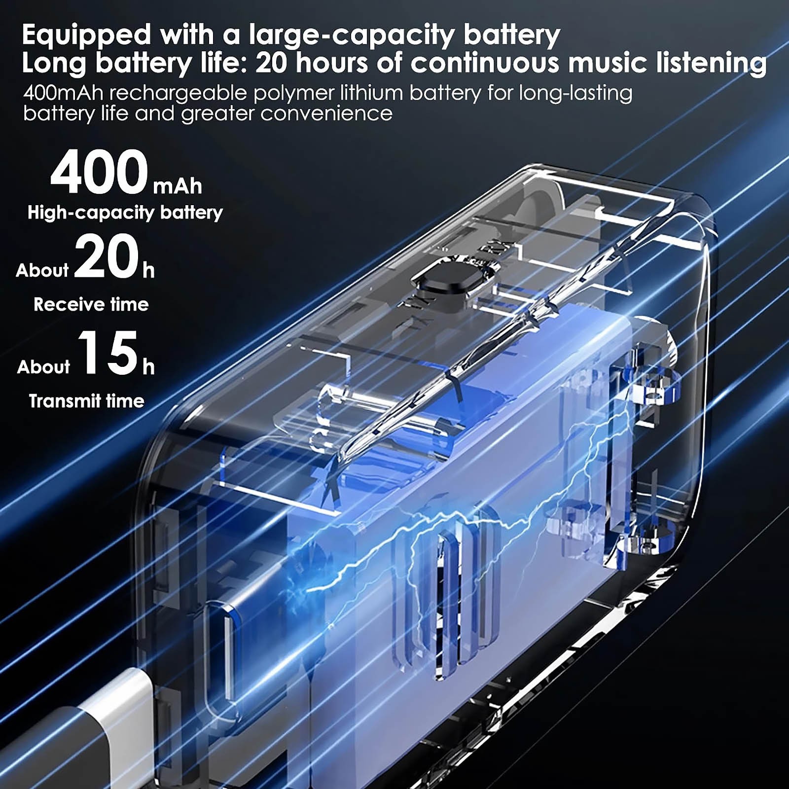Bluetooth 5.4 Transmitter and Receiver with Battery Indicator 3.5mm Aux Adapter