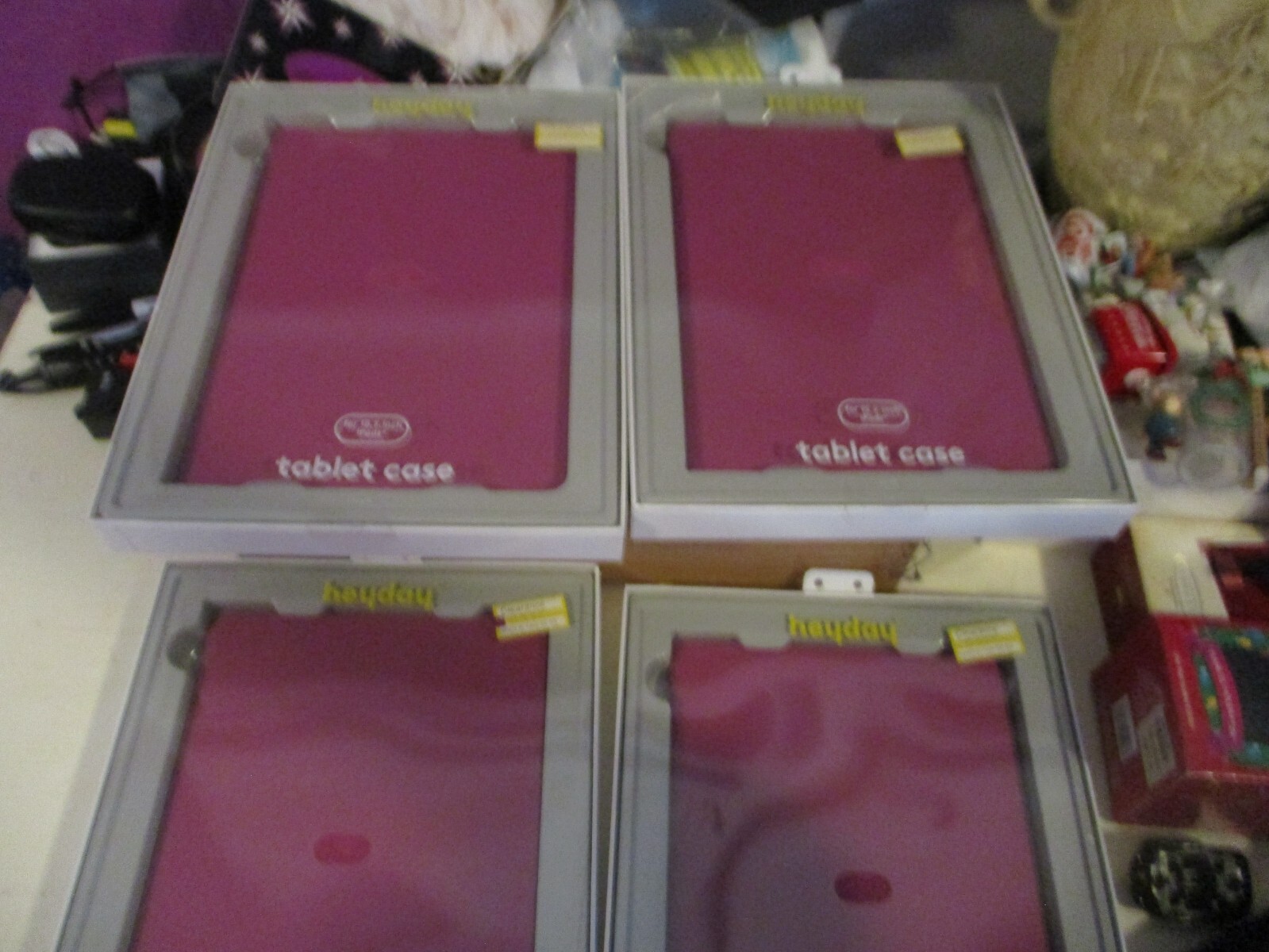 LOT OF FOUR 4 heyday Apple iPad 10.2-inch Faux Suede Case – Pink NEW