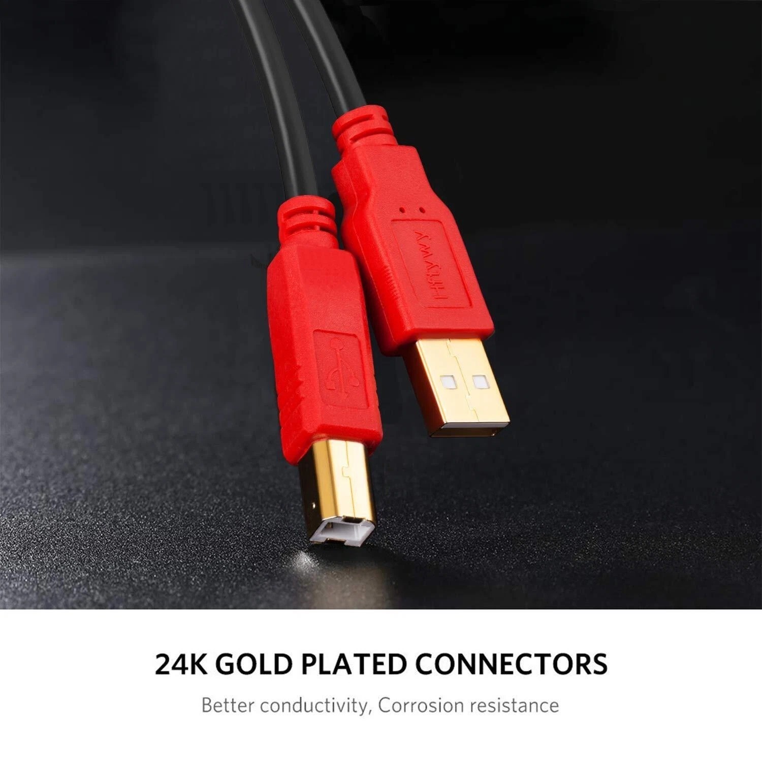 Printer Cable 30 ft Long USB Printer Cable Cord USB 2.0 Type A Male to B Male Pr