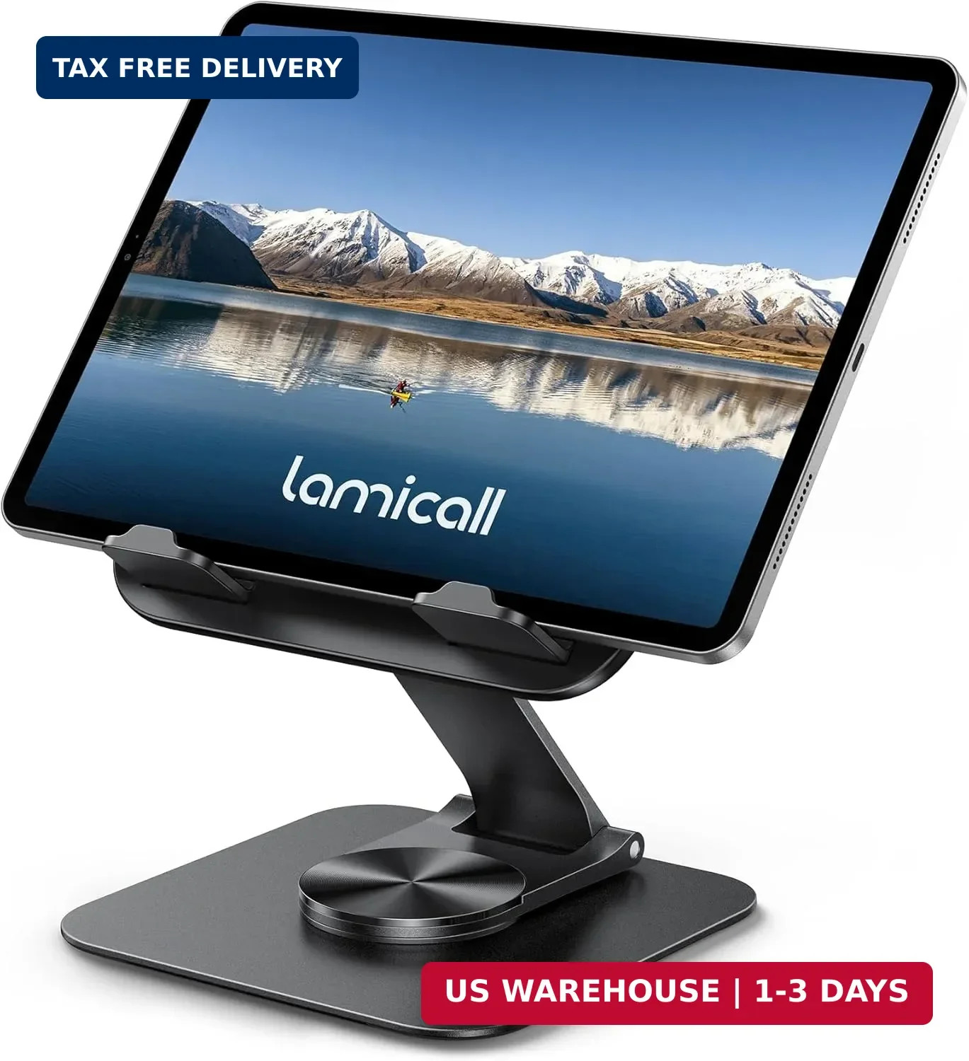 Lamicall Adjustable iPad Stand for Desk 360°Rotation Tablet Stand Tablet Holder