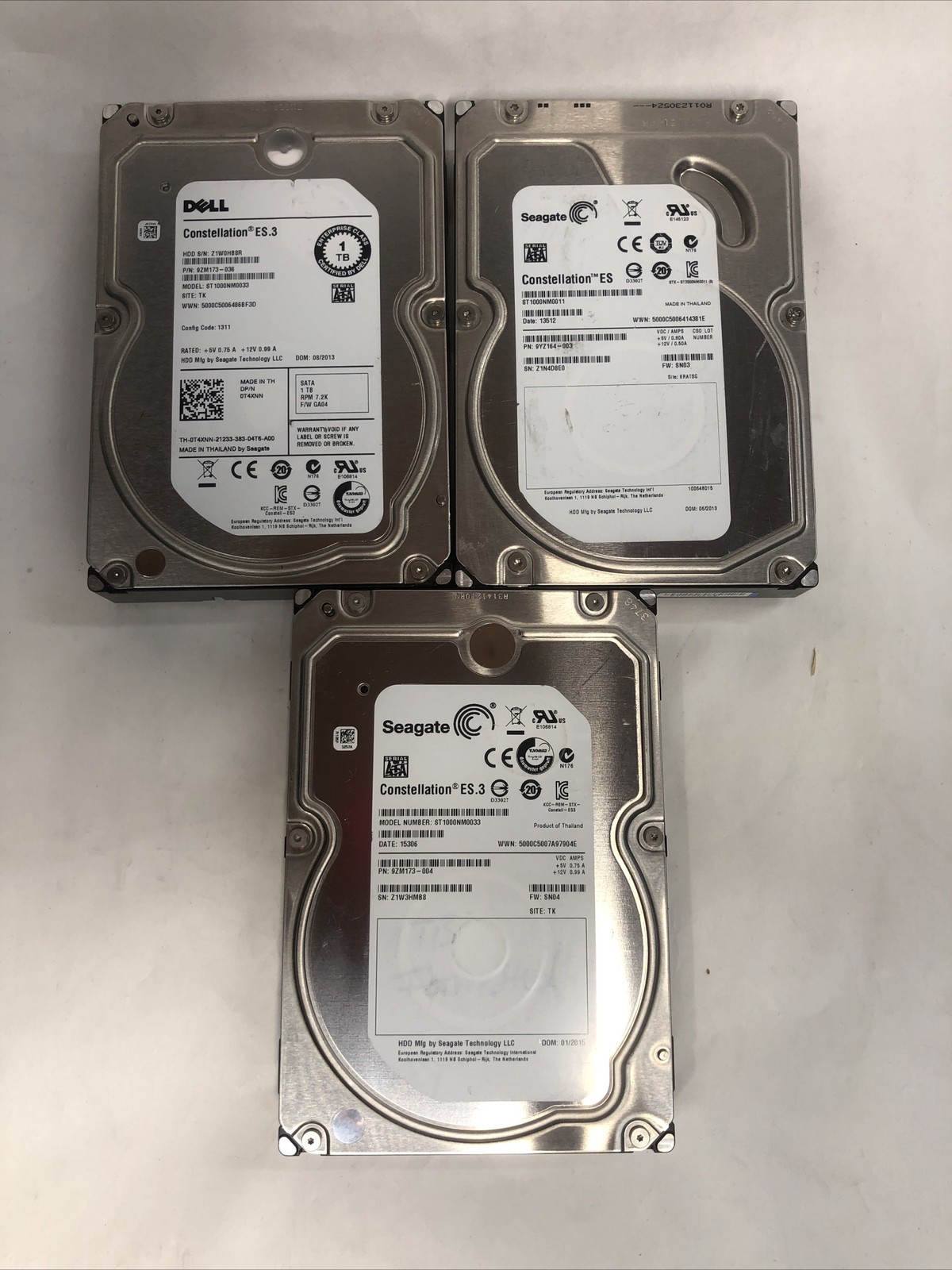 [Lot of 3] Constellation ES, Constellation ES.3 1TB @ 7.2K *Memory Cleared*