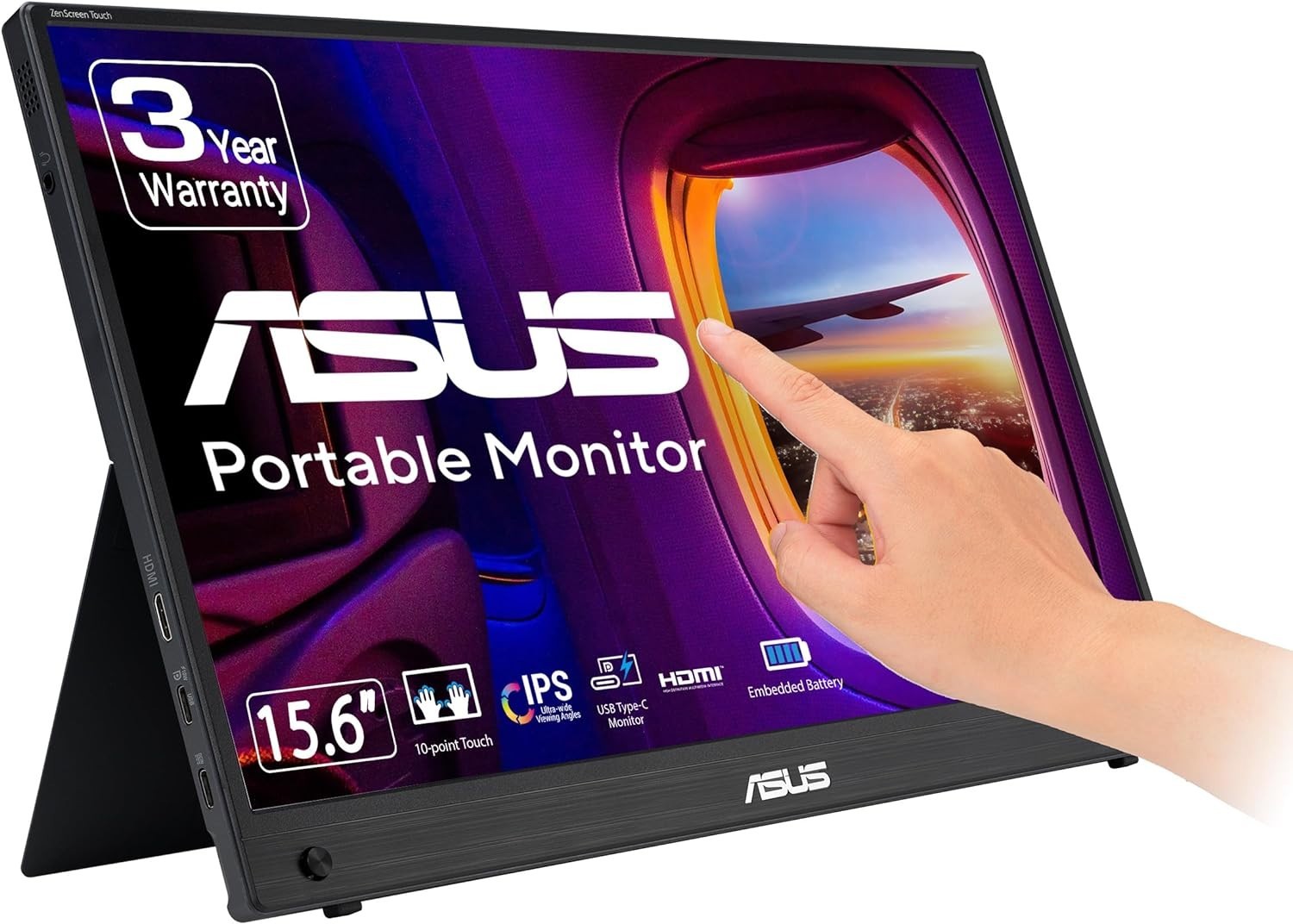ASUS ZenScreen Touch 16” USB-C IPS Portable Monitor w/Battery (MB16AMTR) *NEW*