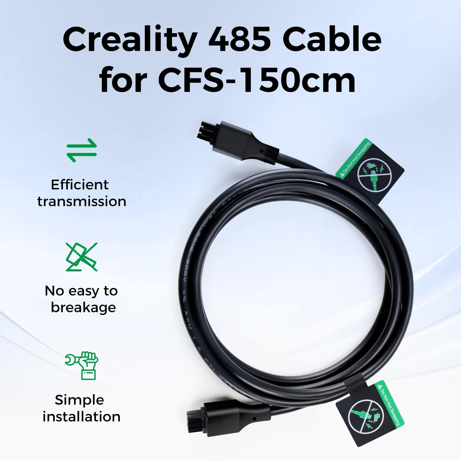 Creality CFS Cable 150 cm Long, Original K2 Plus CFS-485 Extension Cable, Con…