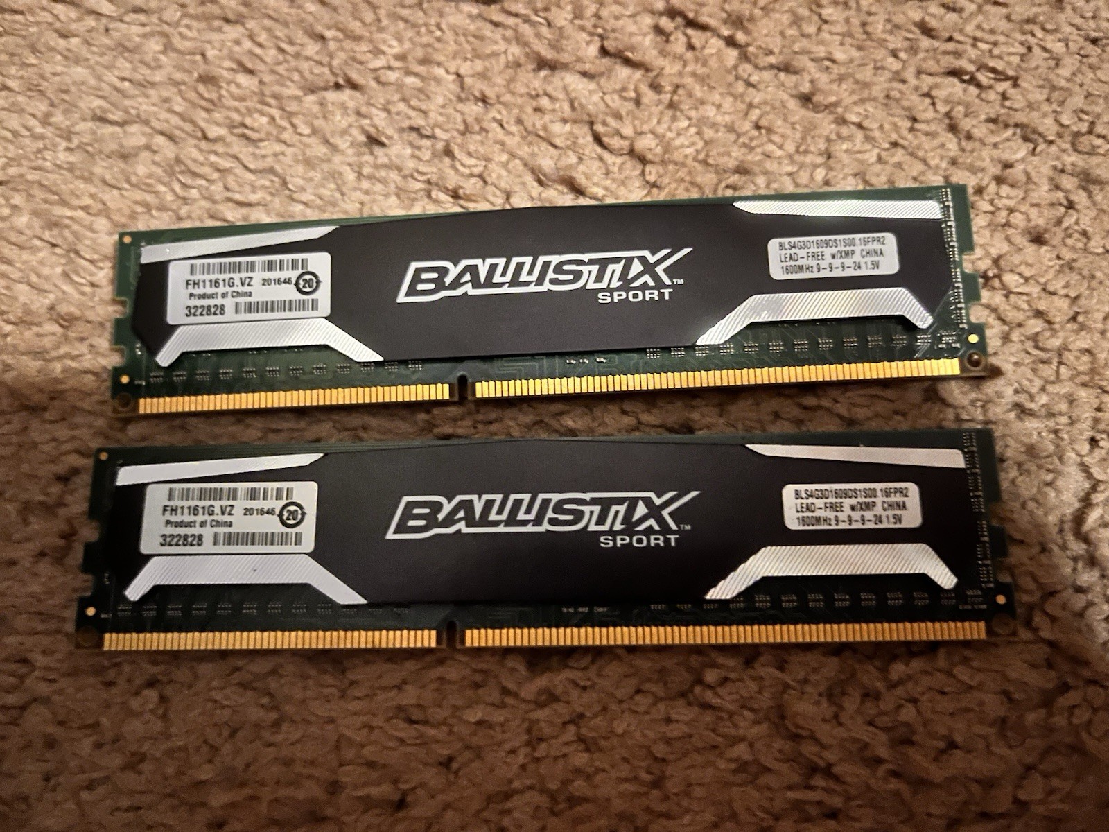 Crucial Ballistix Sport 8GB 2x4GB DDR3-1600 BLS4G3D1609DS1S00 Ram Memory