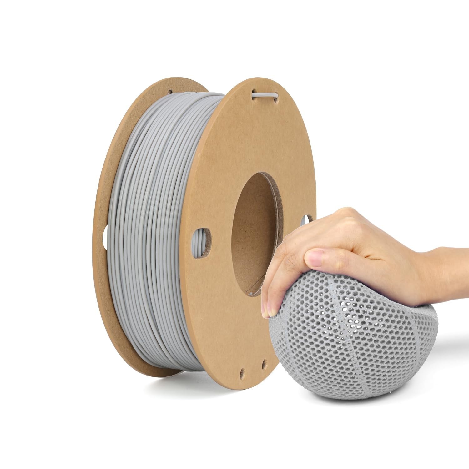 Grey TPU Filament 1.75mm, 95A Rubber-Like 3D Printer Filament, High Flexible TPU
