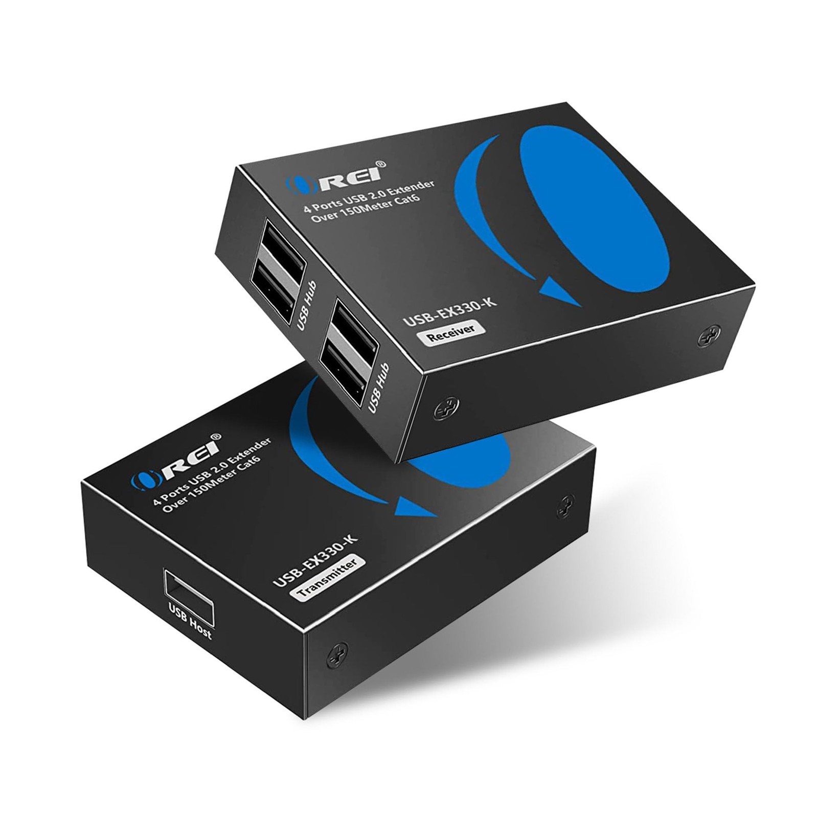 OREI USB Over Ethernet Extender Upto 330 Feet – 400 FT – 4K @ 30Hz, Black