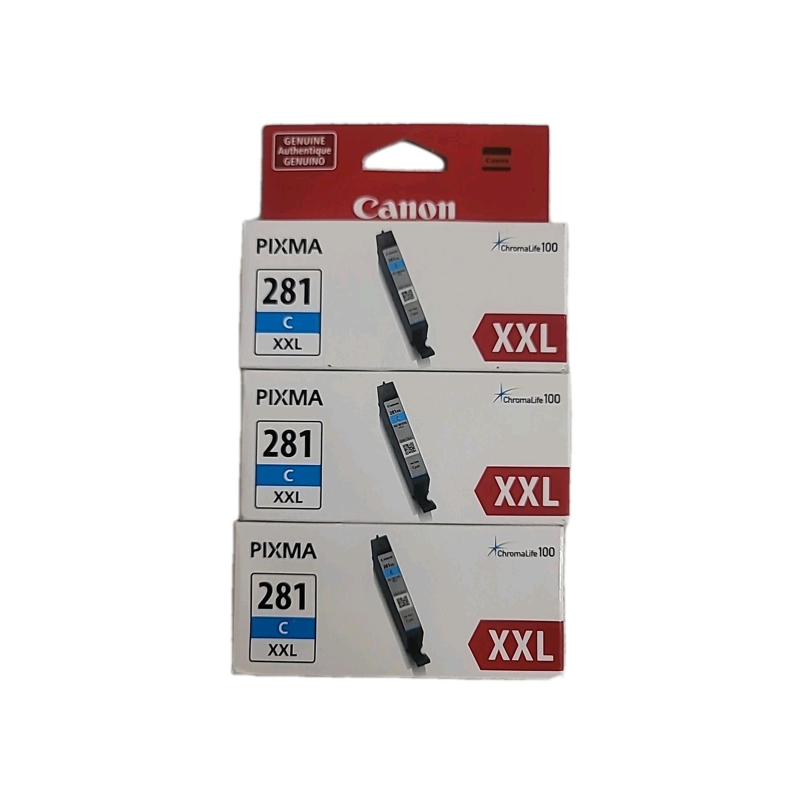 3 Pack CANON – CLI-281 XXL Super High Capacity CYAN Ink Cartridge – Brand New