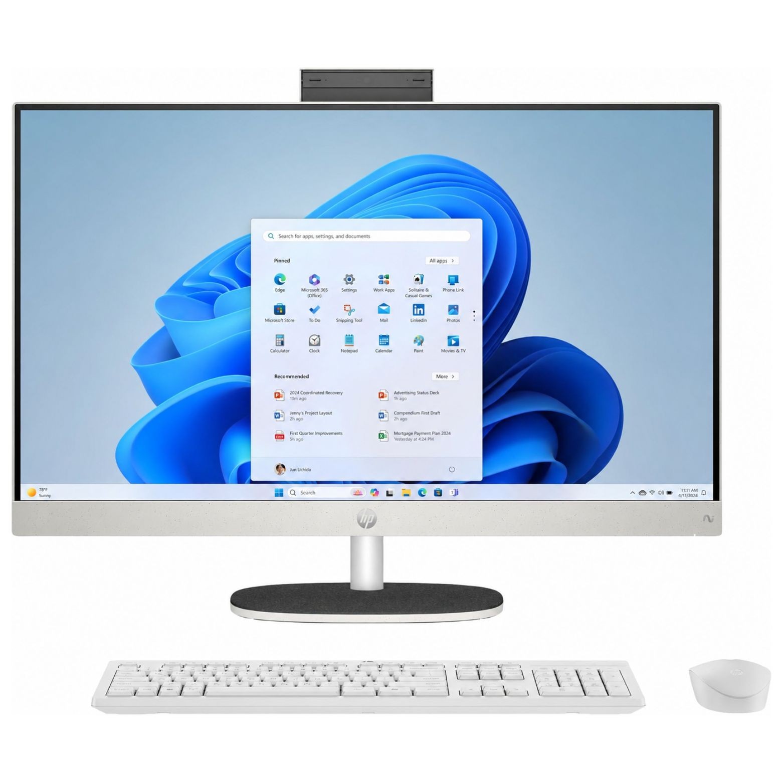 HP 27-ct2056 27″ FHD IPS AMD Ryzen AI 7 350 16GB DDR5 1TB SSD W11H AIO Desktop