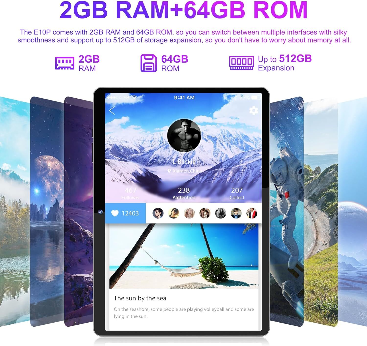 SGIN 1 10″ FHD Tablet Android 13 Octa-Core – 4GB RAM 128GB ROM WiFi Display Tab