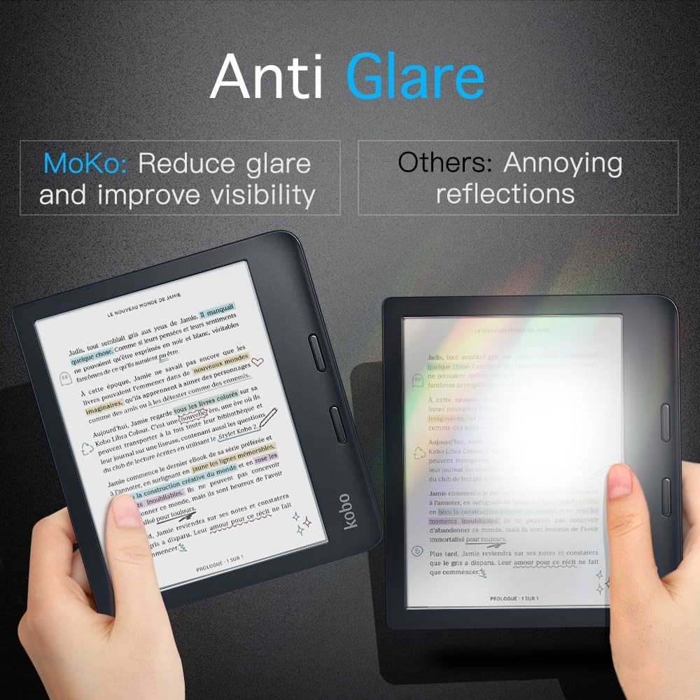 Moko 2-Pack Matte Screen Protector Fits Kobo Libra Colour 7 Inches 2024/Kobo Lib