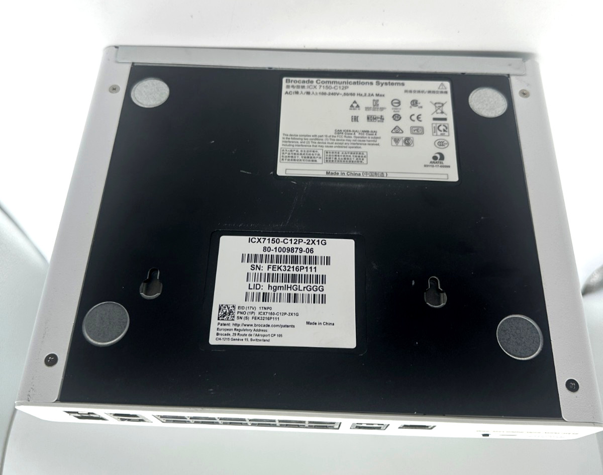 Ruckus ICX7150-C12P 12-Port PoE+ Gigabit Switch L3 Managed Fanless | UNIT ONLY