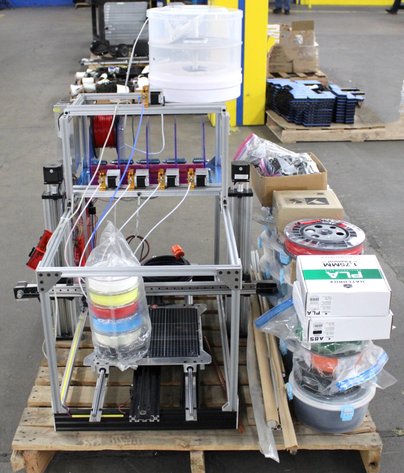 3D Printer Machine with multiple spools – See images-Needs new Heat-bed