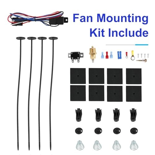 Universal 8-Inch Slim Electric Radiator Cooling Fan Kit – 12V 80W with 8 inch