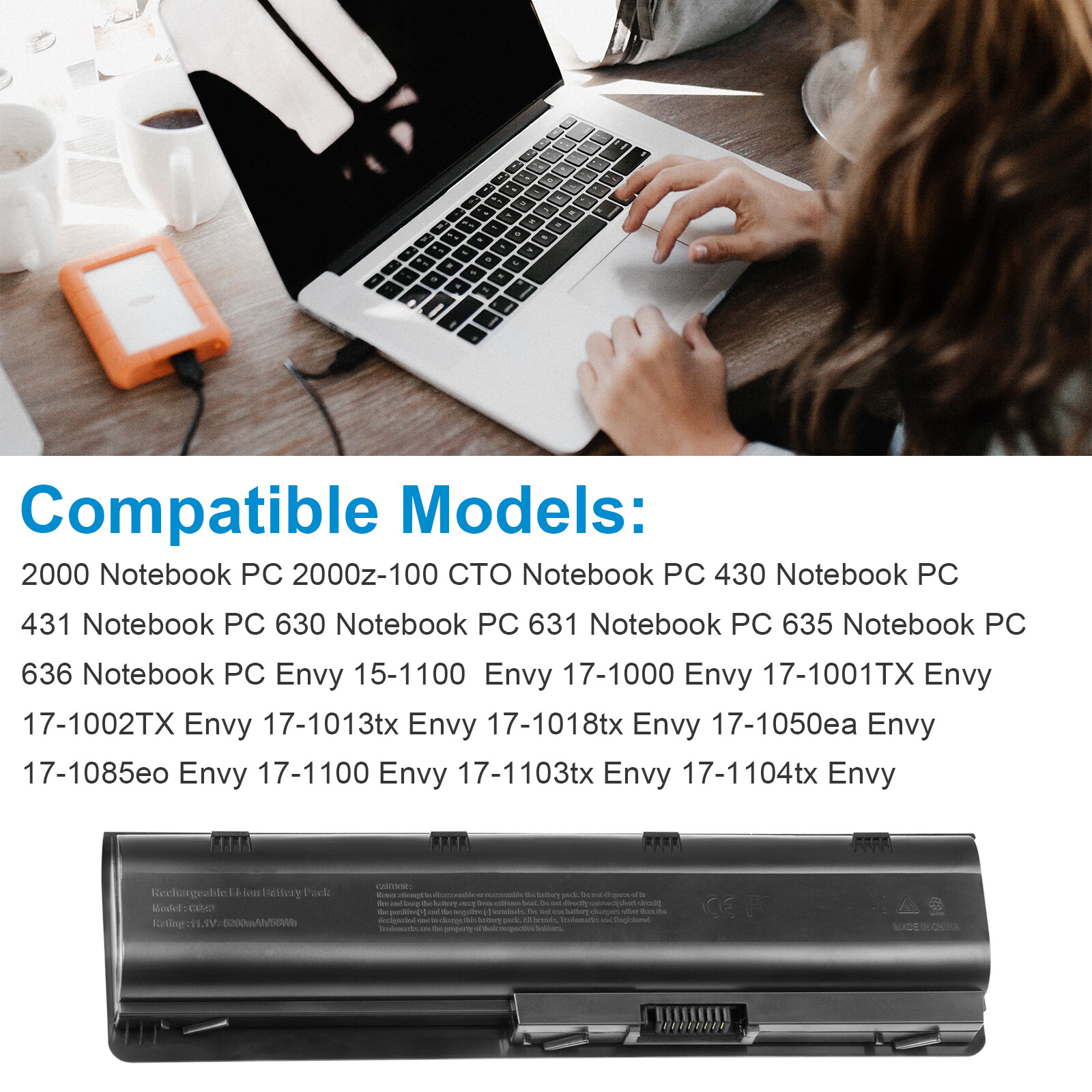 Battery for HP Pavilion G4, G6, G7 Compaq Presario CQ42 CQ56 CQ57 dm4 dv7 series