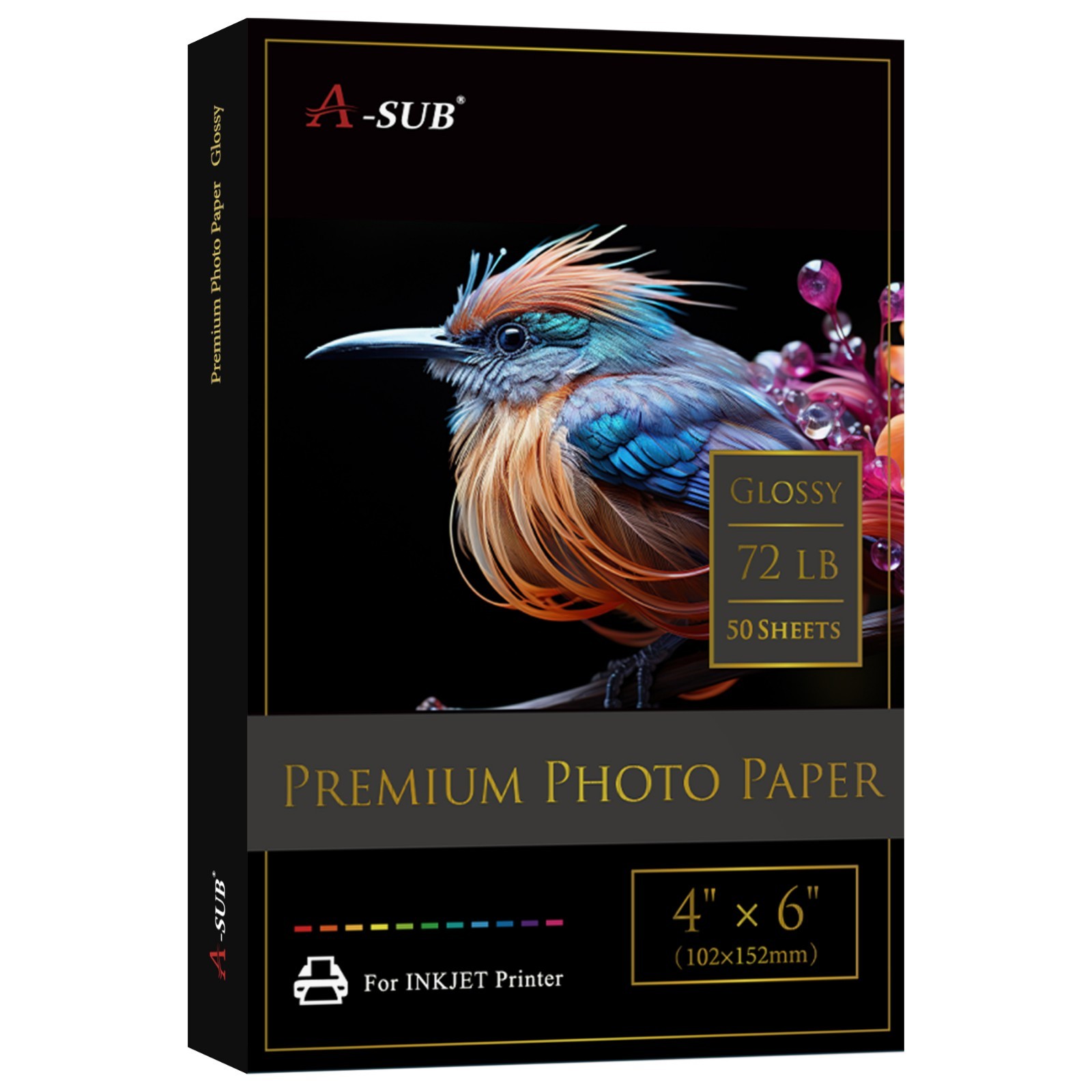 Lot A-SUB Premium Inkjet Glossy Photo Paper 72lb – 4×6 5×7 8.5×11 11×17 13×19