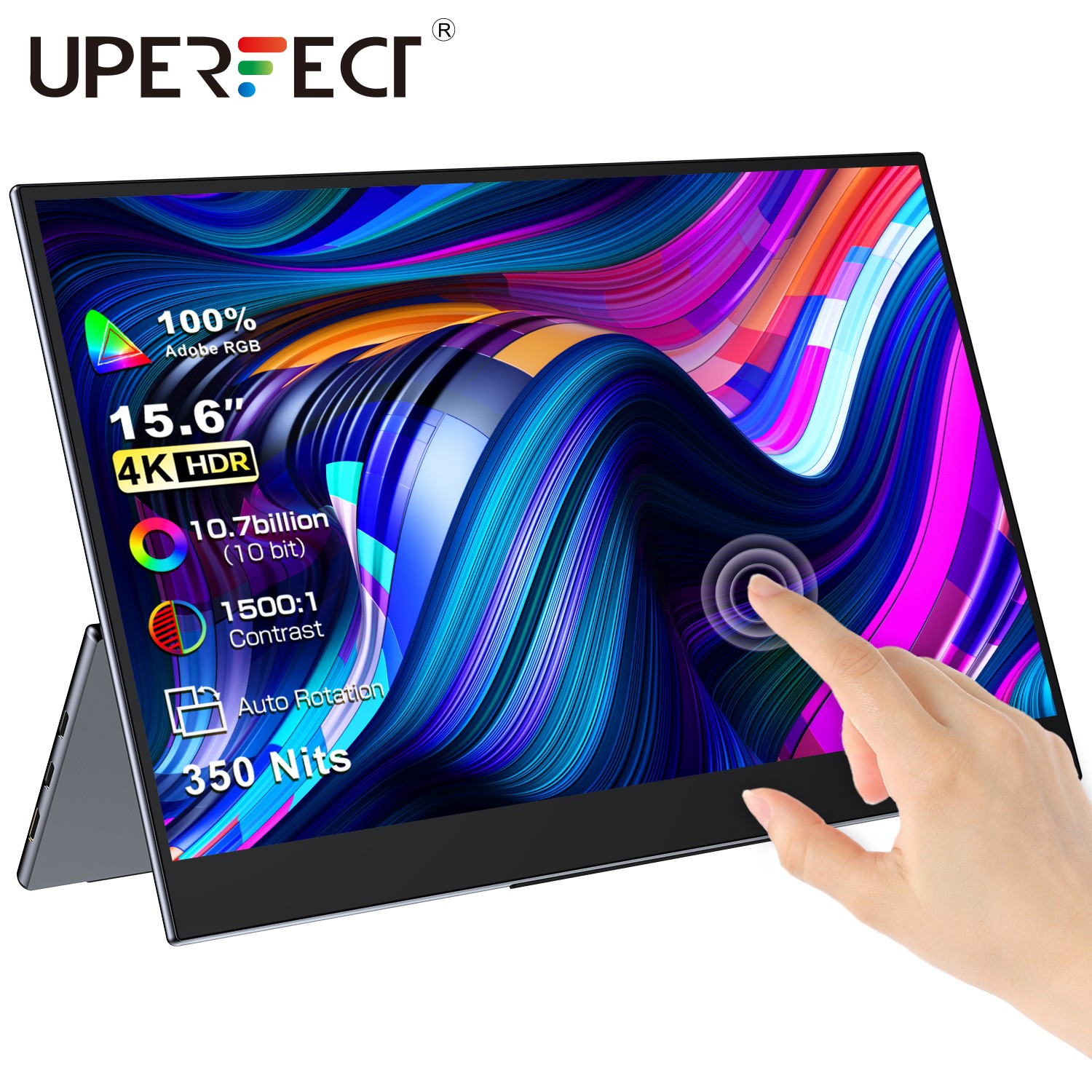 15.6″ 4K Portable Monitor Touch Screen Auto Rotate Display 3840 * 2160 Ultra HD