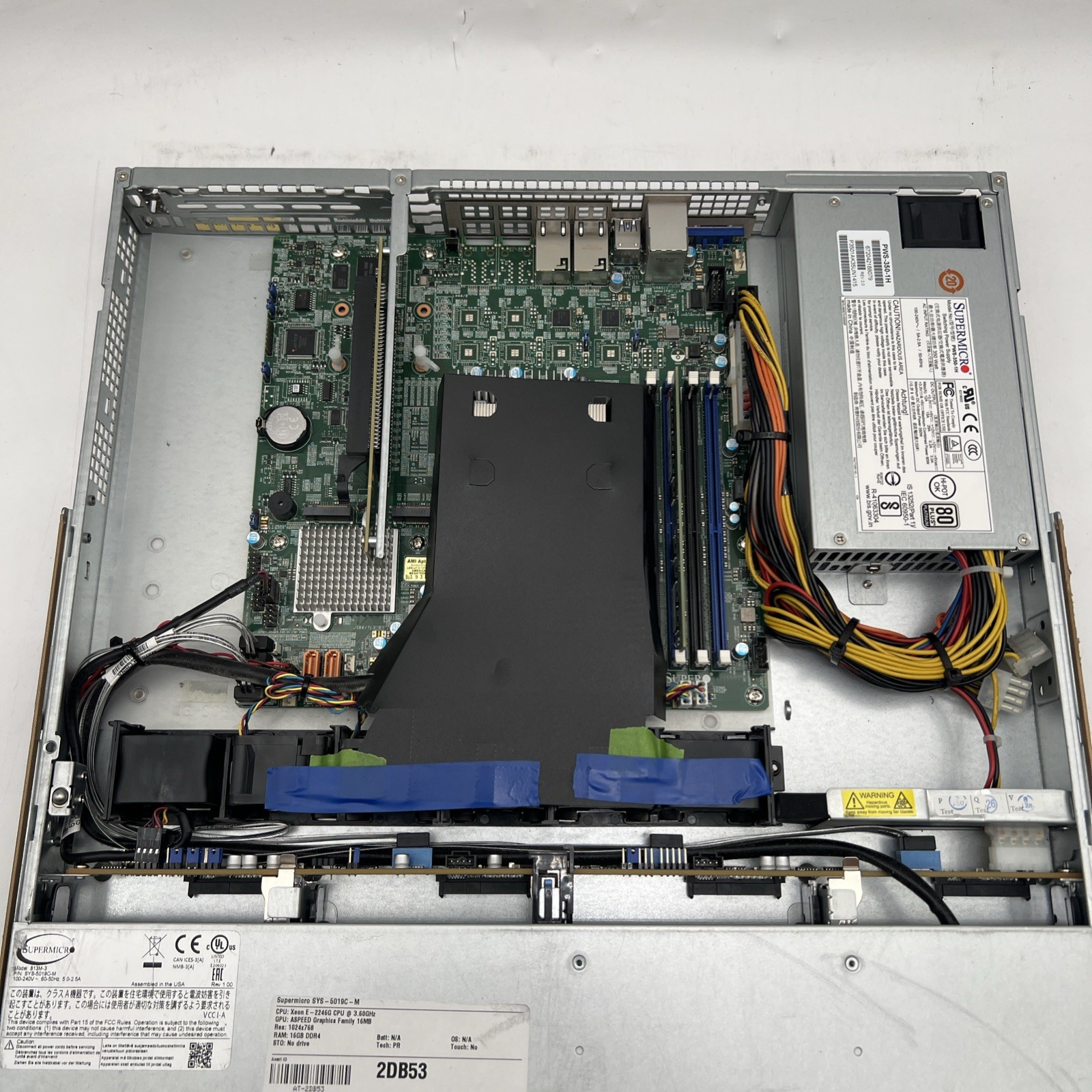 Supermicro 813M-3 Server Xeon E 2246G 3.6GHz 16GB RAM No Drive No OS