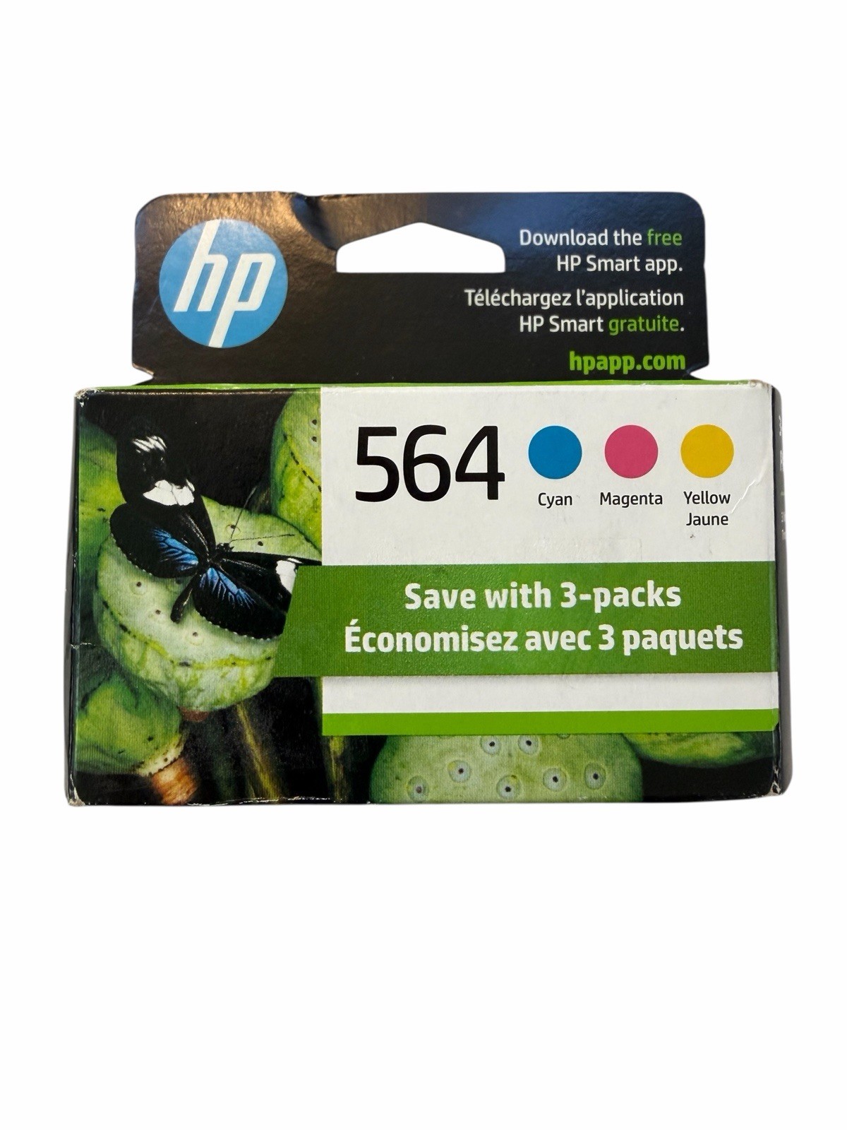Genuine HP 564 Ink Cartridges Cyan Magenta Yellow 3 Pack Combo 7/2026 Sealed Box