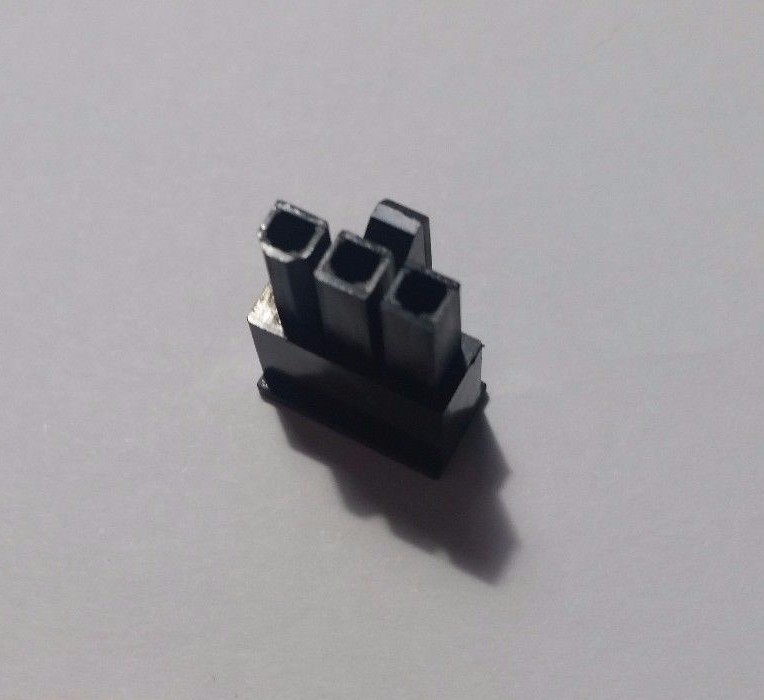 3 pin black Female EPS connector (multiple quantities) for power supply (PSU)