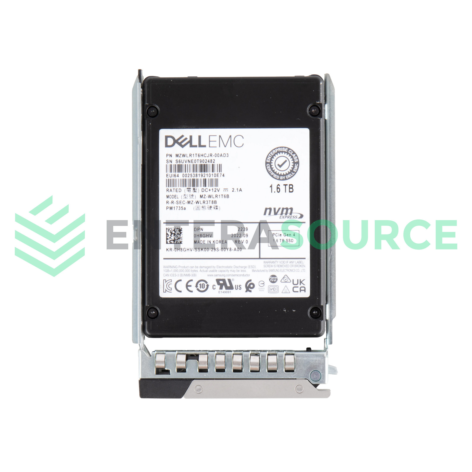 Dell H8GHV 1.6TB TLC NVMe U.2 2.5″ Gen4 x4 MU Solid State Drive | MZ-WLR1T6B
