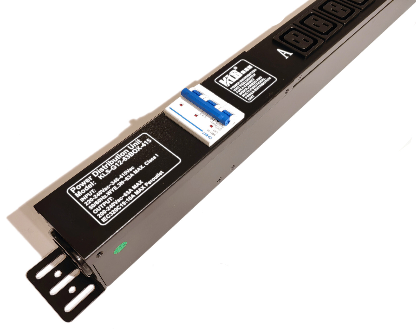 High Power Mining PDU 415V / 3 Phase (LLLNG) 12xC19 – Output 240V 63A Amp 45kW