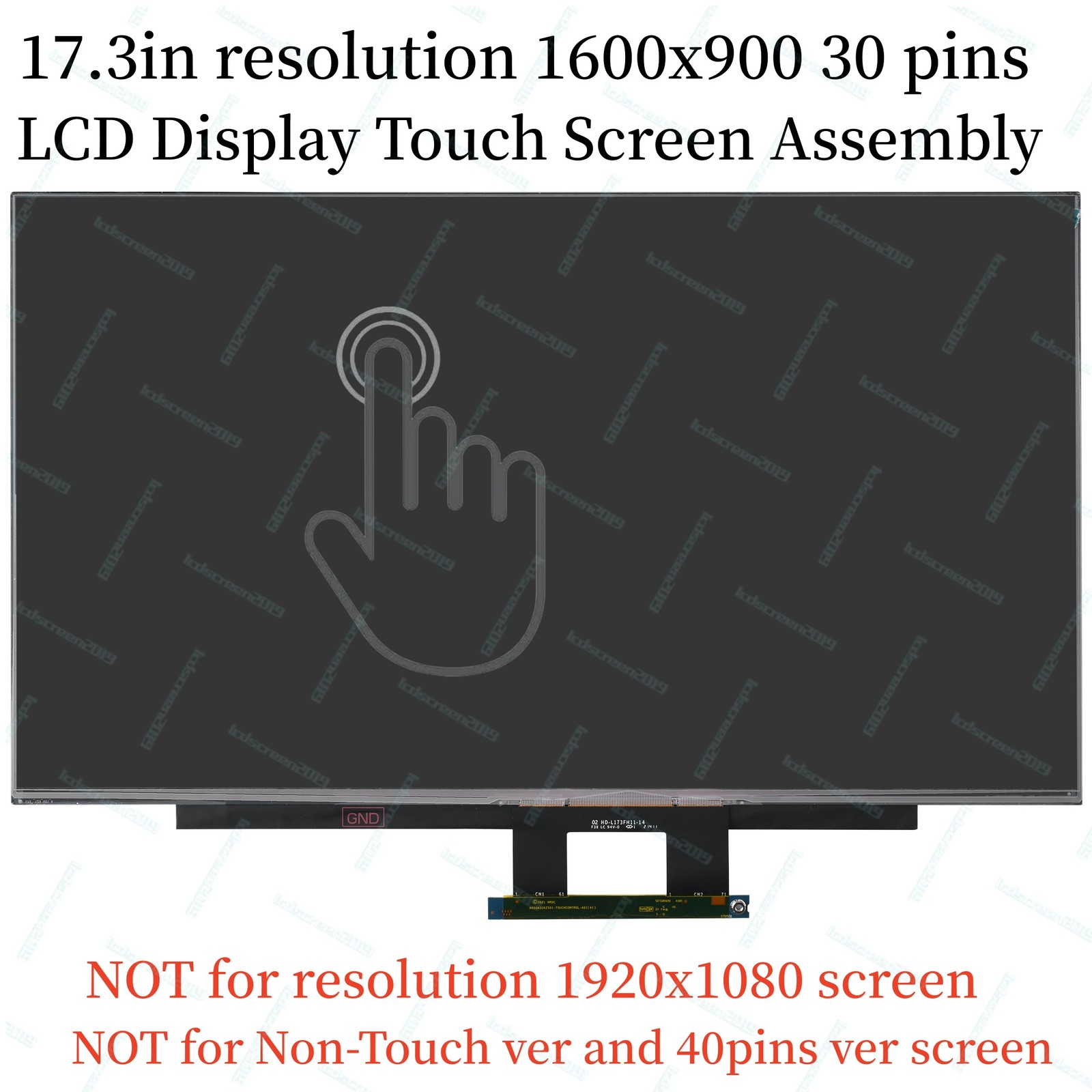 Genuine HP 17T-CN300 17.3″ HD Touch LCD Screen Digitizer M50441- 001 N39382-001