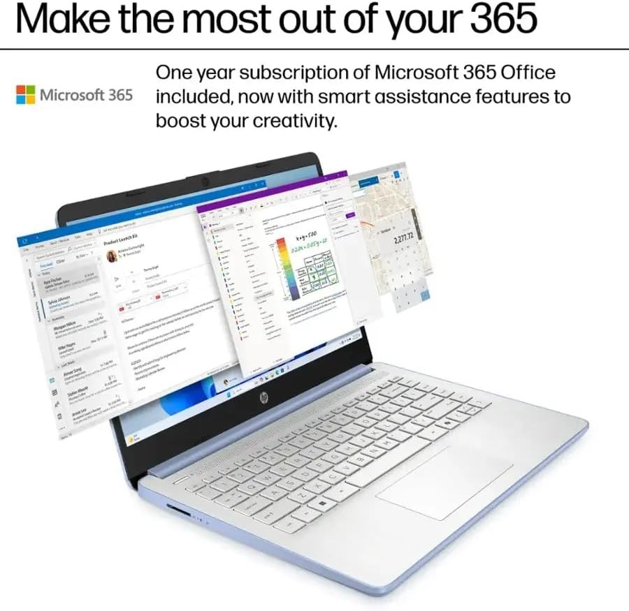 HP 14 Student Laptop,Intel Processor N150,UpTo 4GB 384GB(128GB UFS+256GB MSD)