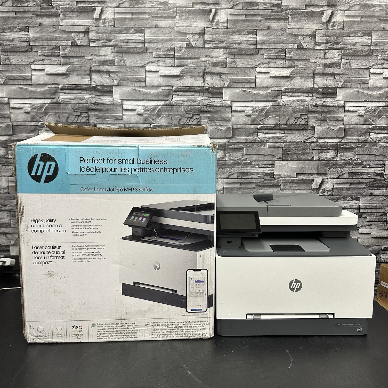 HP LaserJet Pro MFP 3301fdw Wireless All-in-One Color Laser Printer – USED